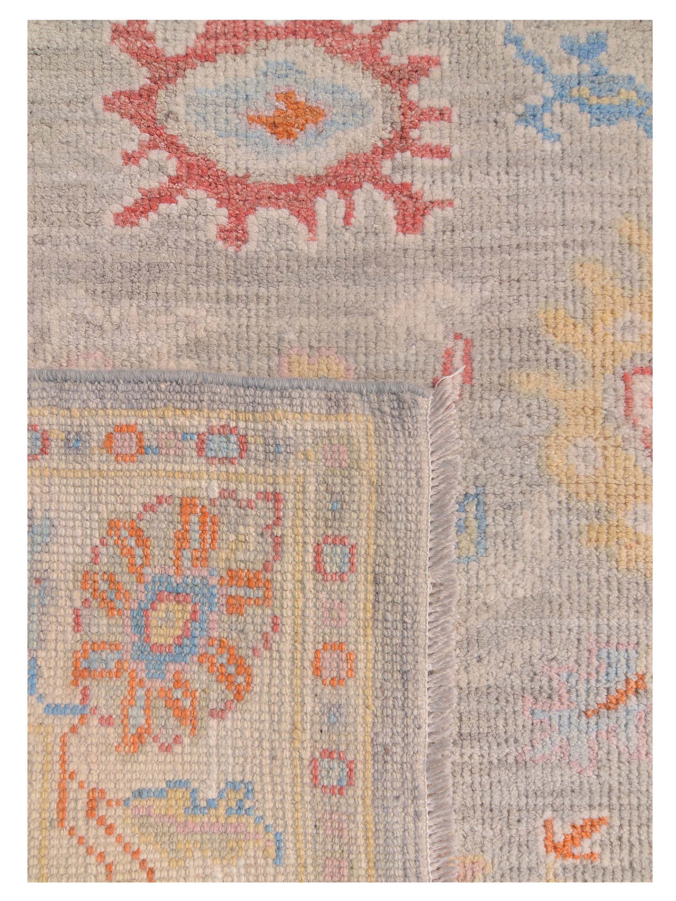 Ushak Wool Weft Hand Knotted Lt.Grey 5x15 - Image 4 of 9