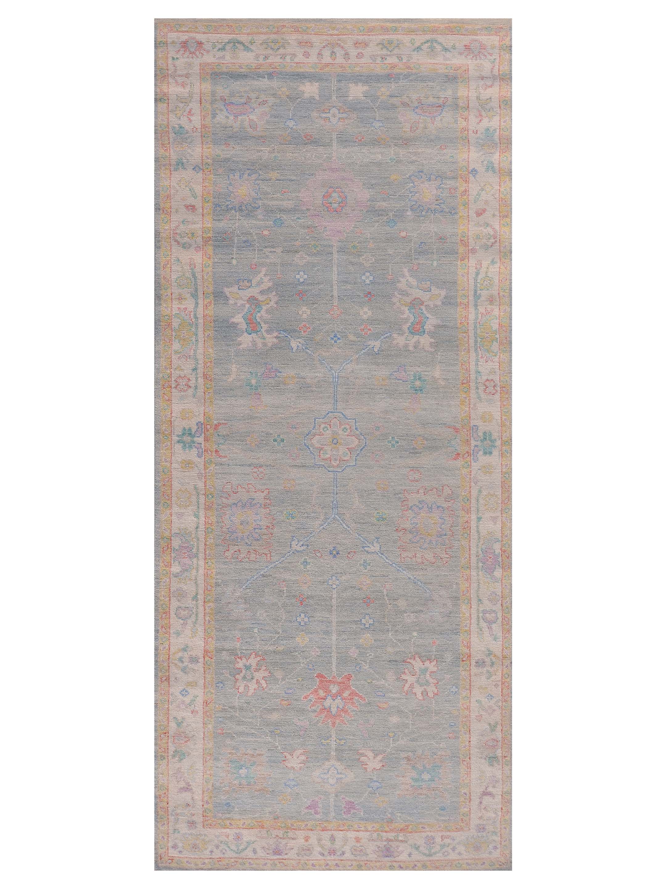 Ushak Wool Weft Hand Knotted Lt.Grey 5x12