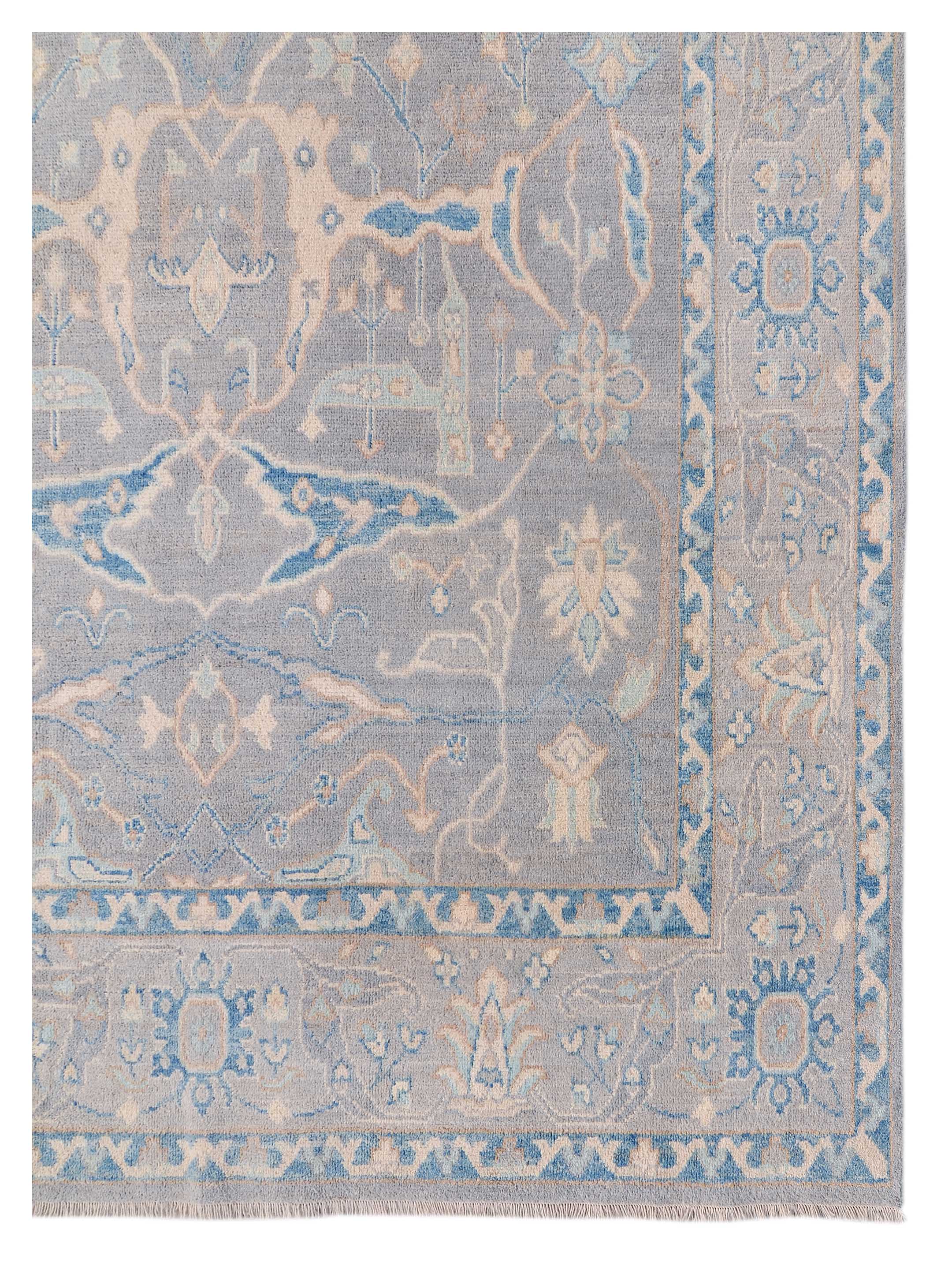 Ushak Wool Weft Hand Knotted Grey 9x12 - Image 2 of 4