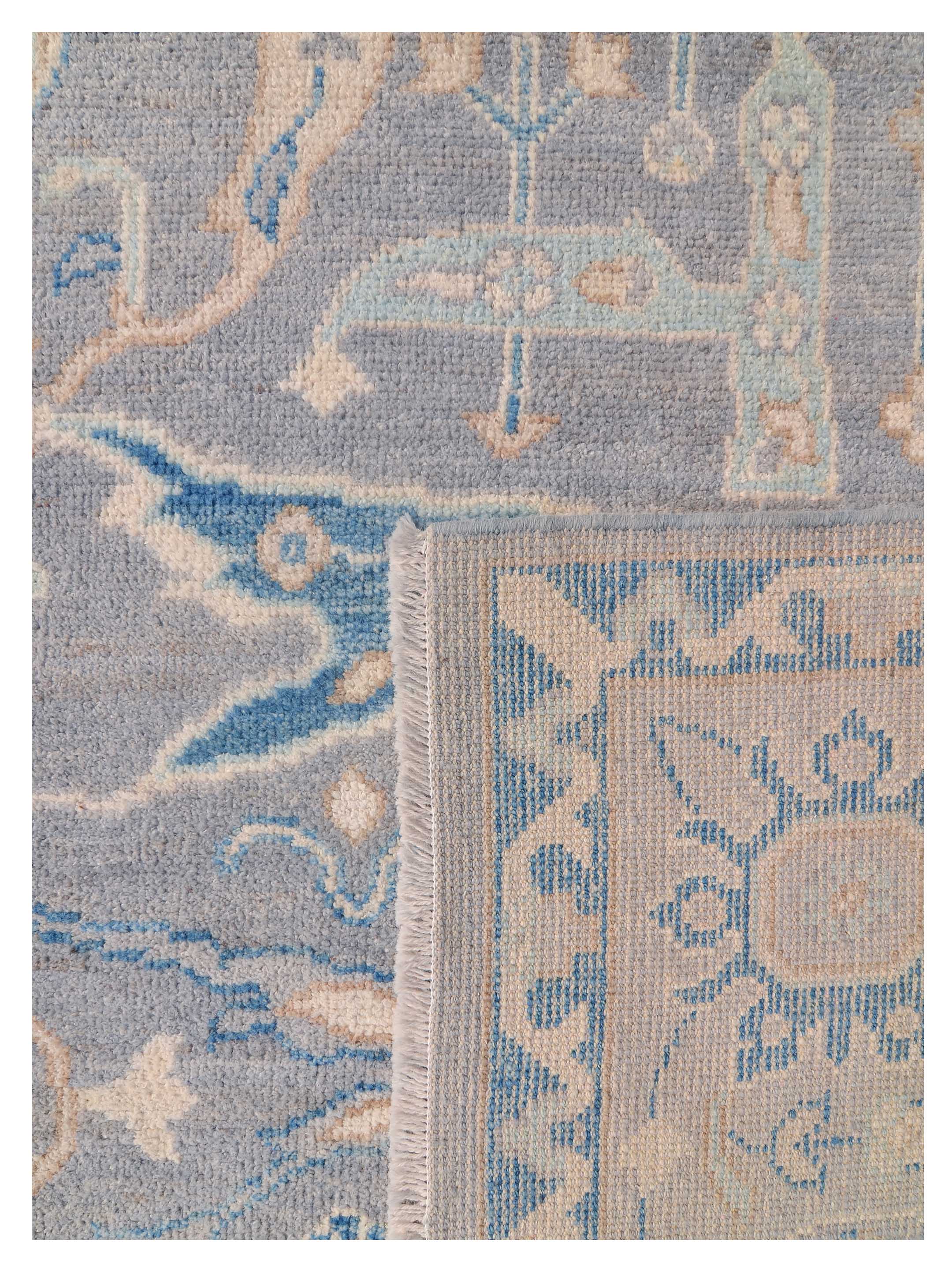 Ushak Wool Weft Hand Knotted Grey 9x12 - Image 4 of 4