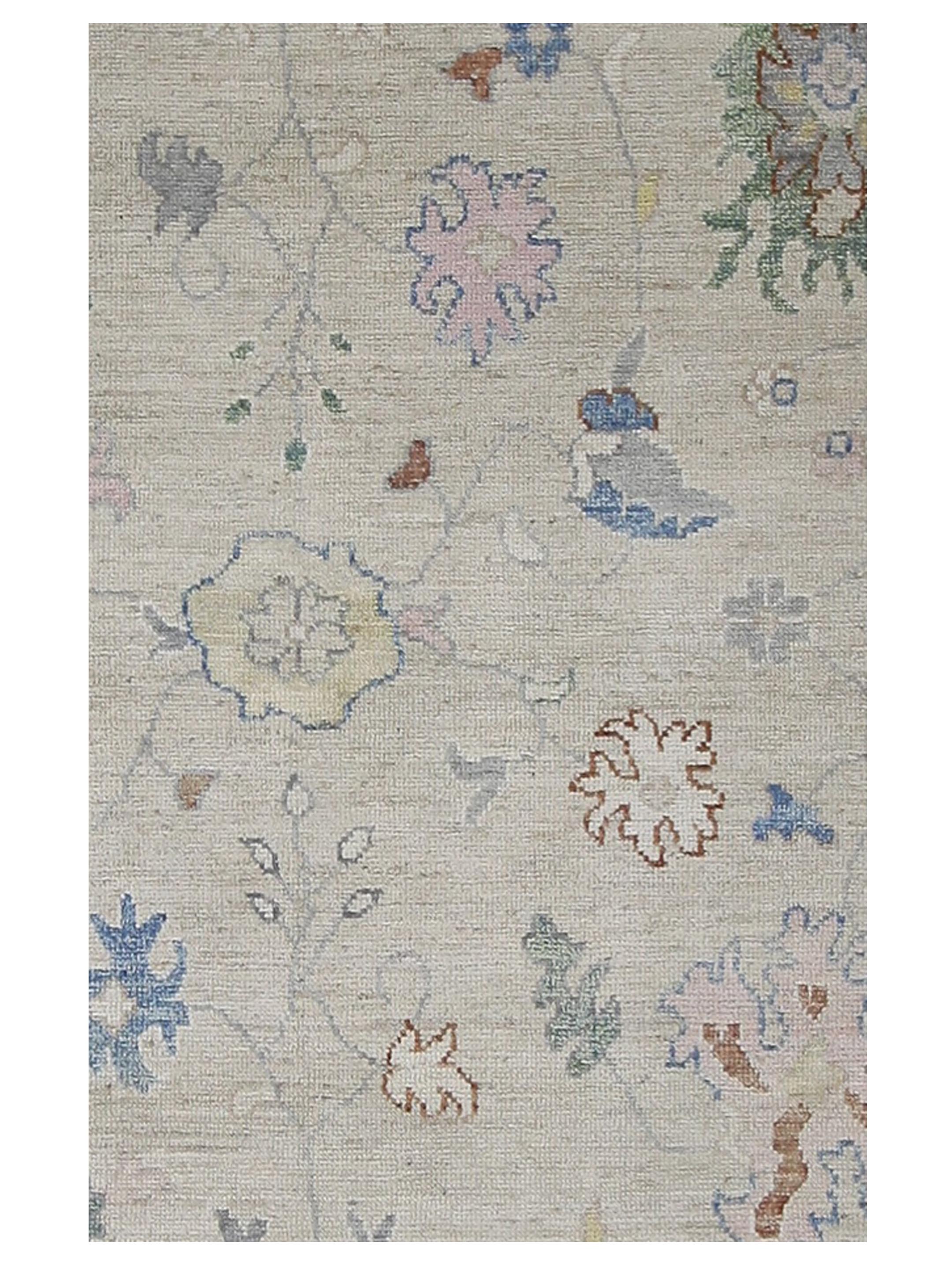 Ushak Wool Weft Hand Knotted Beige 9x12 - Image 4 of 5