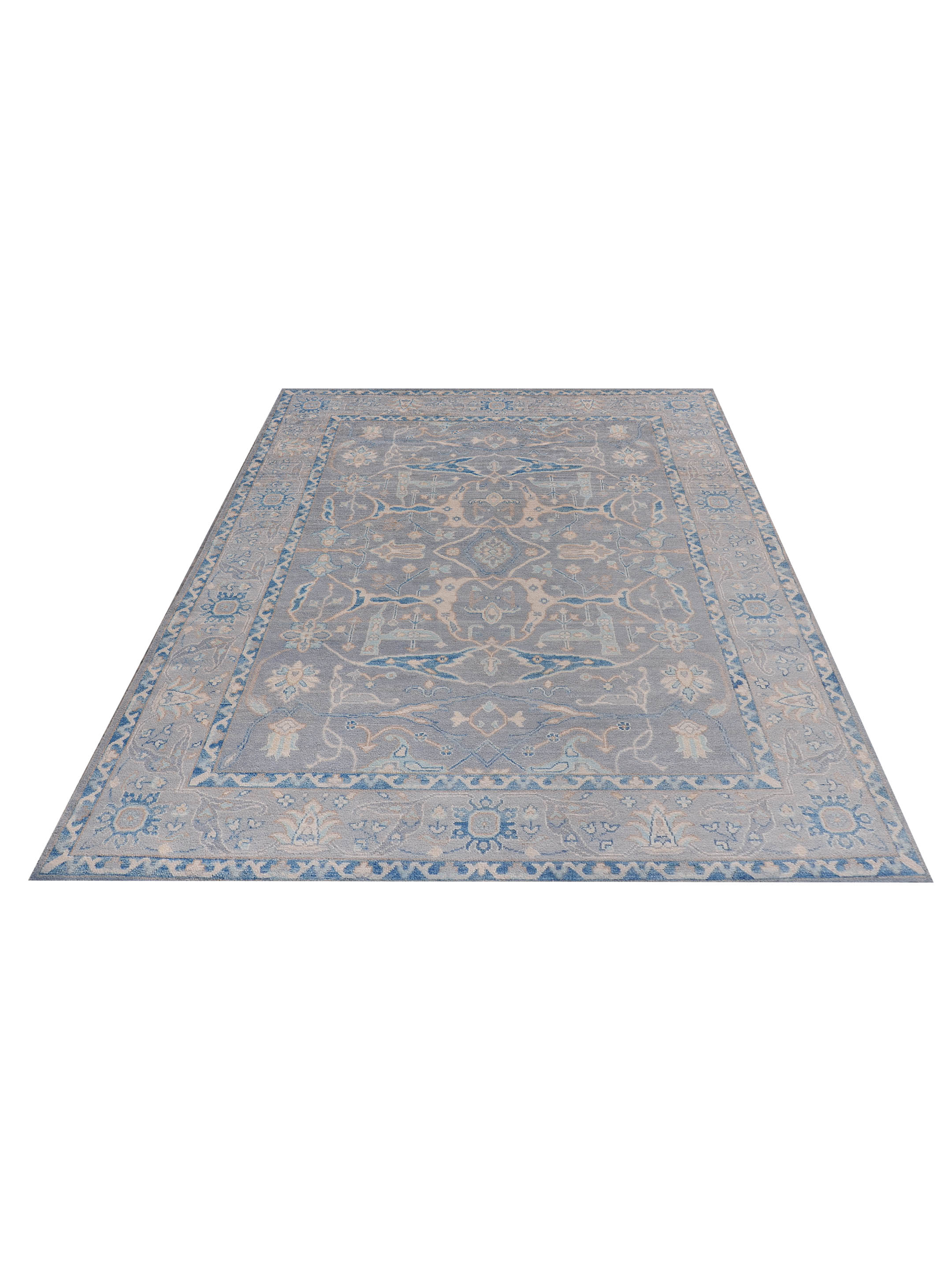 Ushak Wool Weft Hand Knotted Grey 8x10 - Image 2 of 9