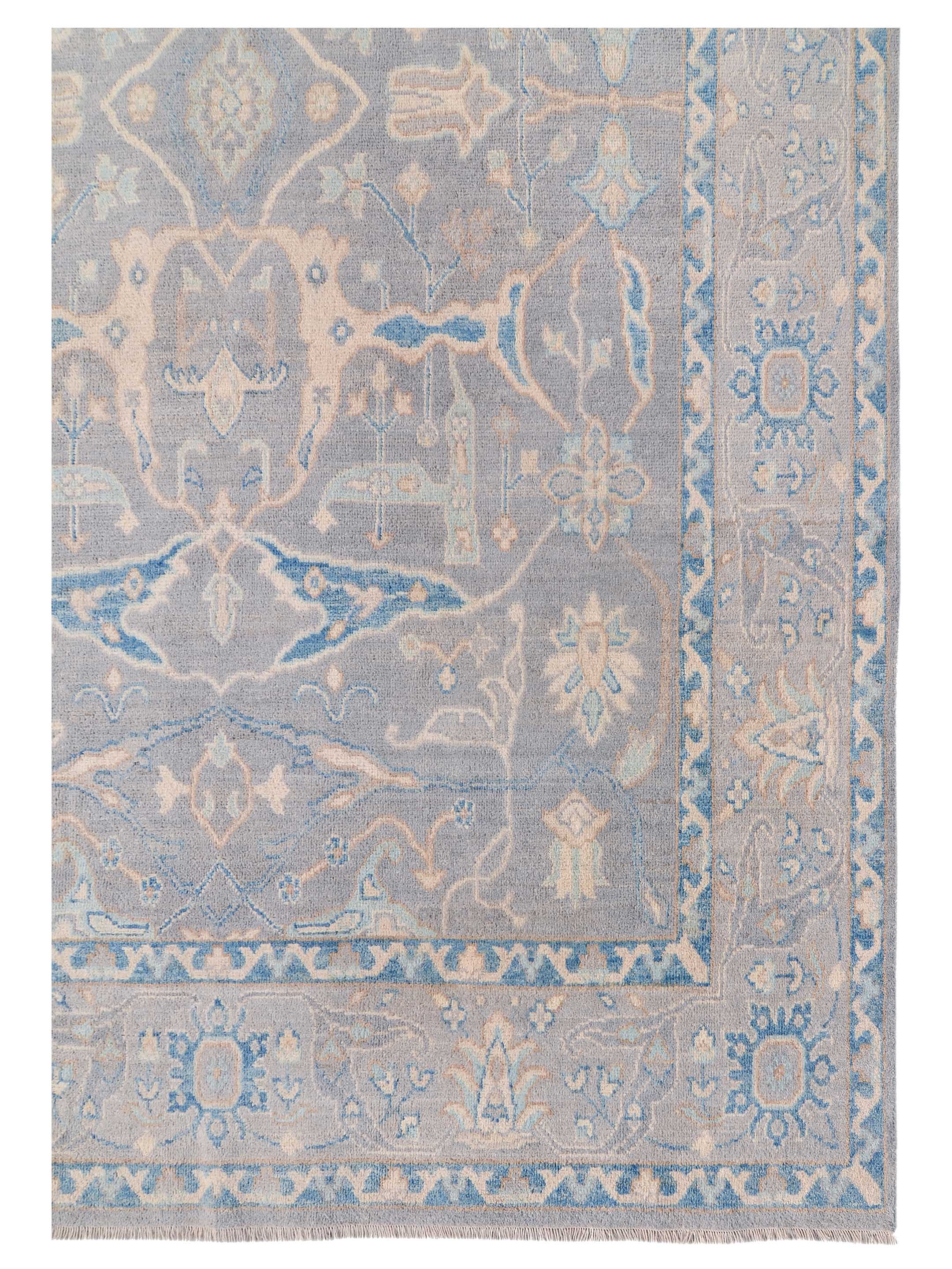 Ushak Wool Weft Hand Knotted Grey 8x10 - Image 3 of 9