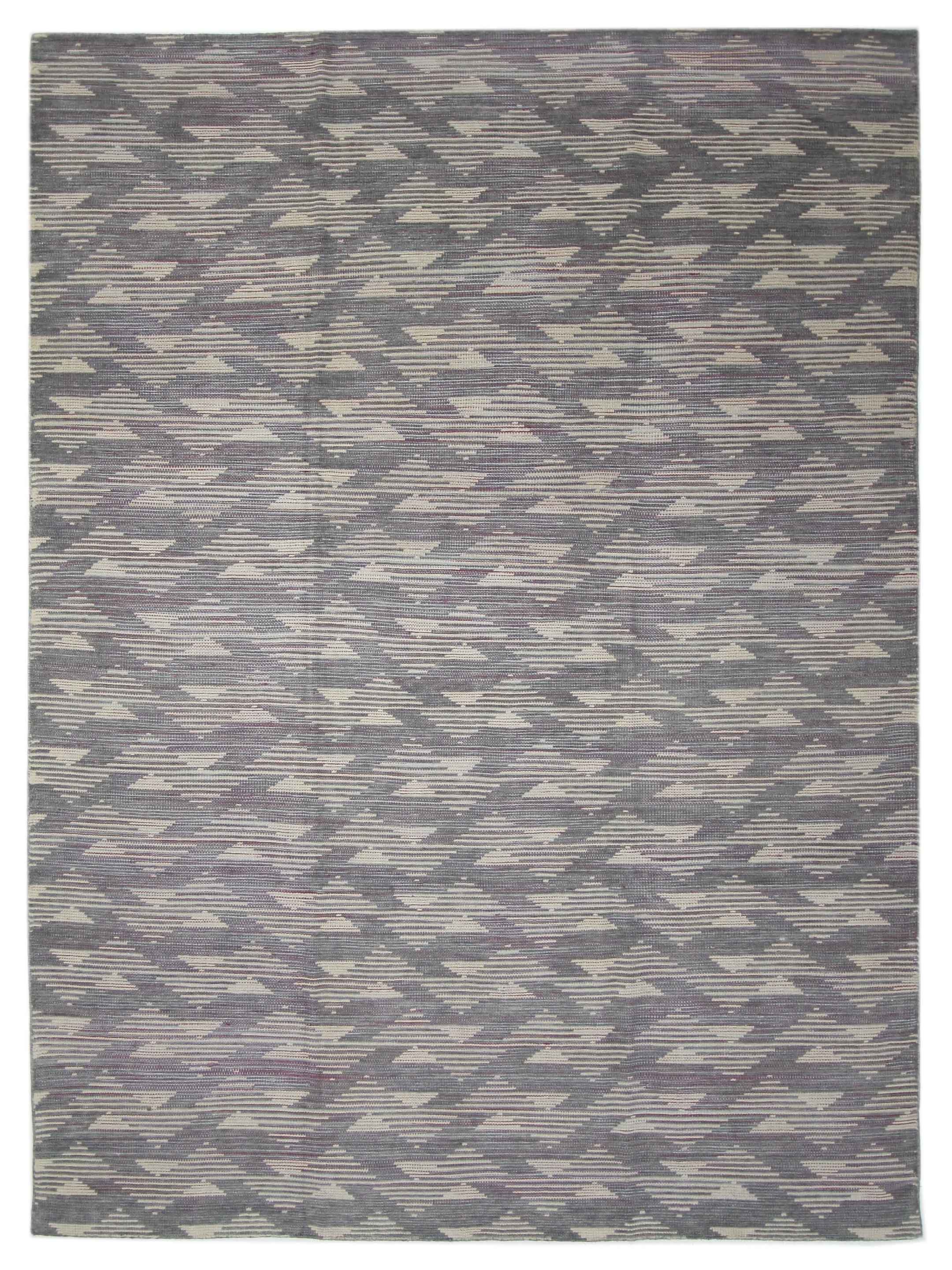 Meditarian Hand Knotted Grey 9x12
