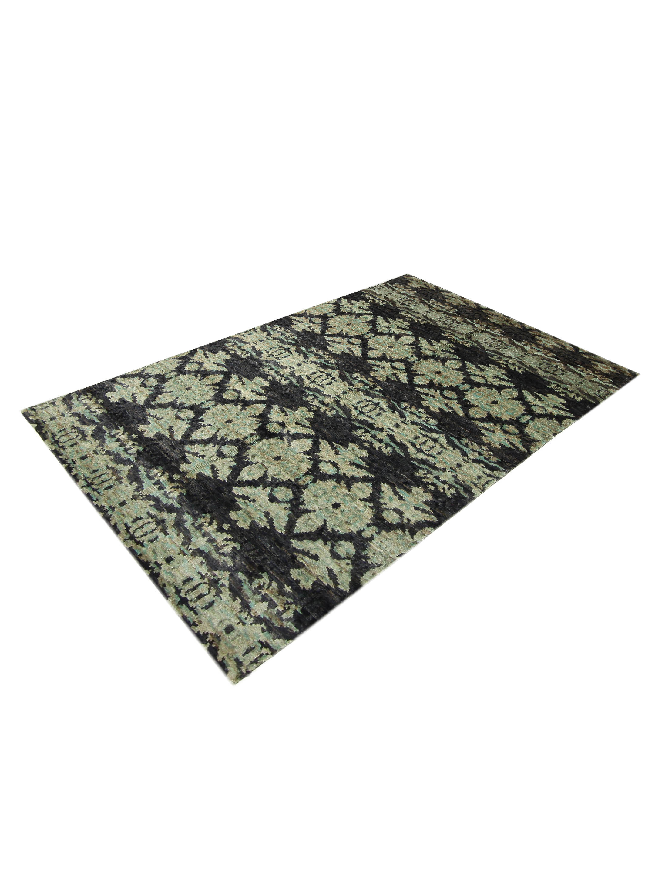 Moroccan I Hand Knotted Green 6x9 - Image 5 of 6