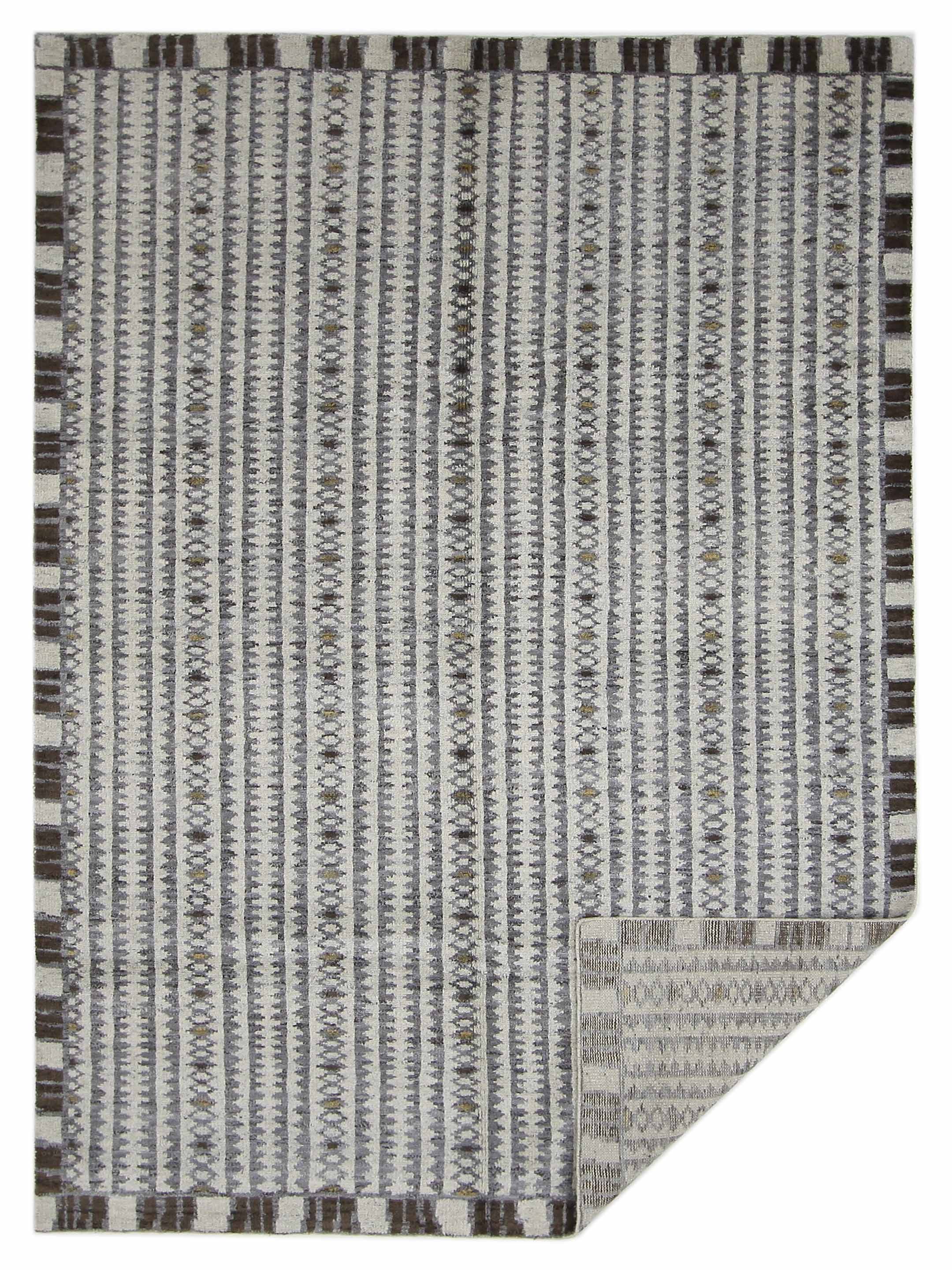Moroccan I Hand Knotted Beige 6x9 - Image 6 of 6