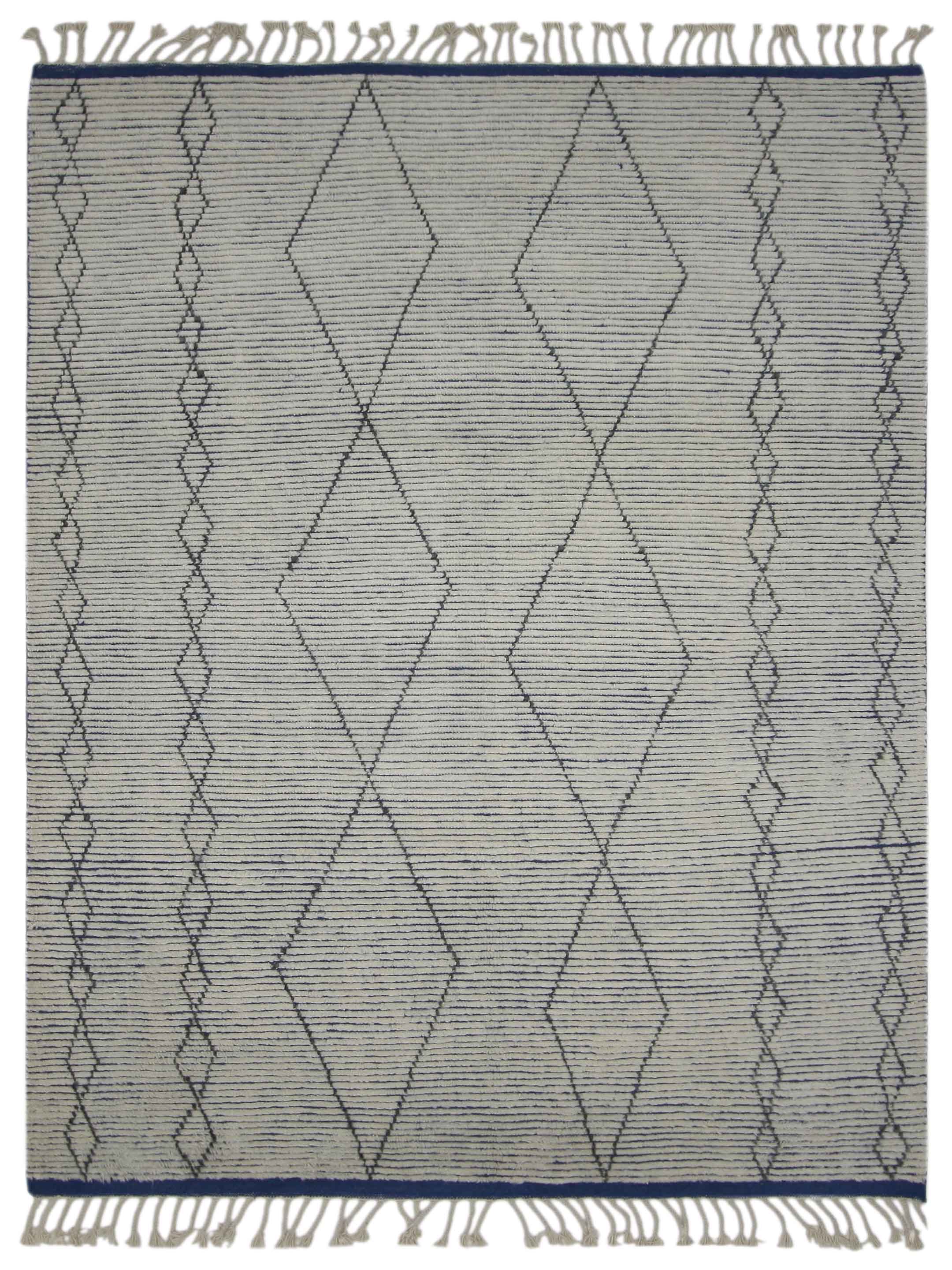 Moroccan I Hand Knotted Ivory 8x10