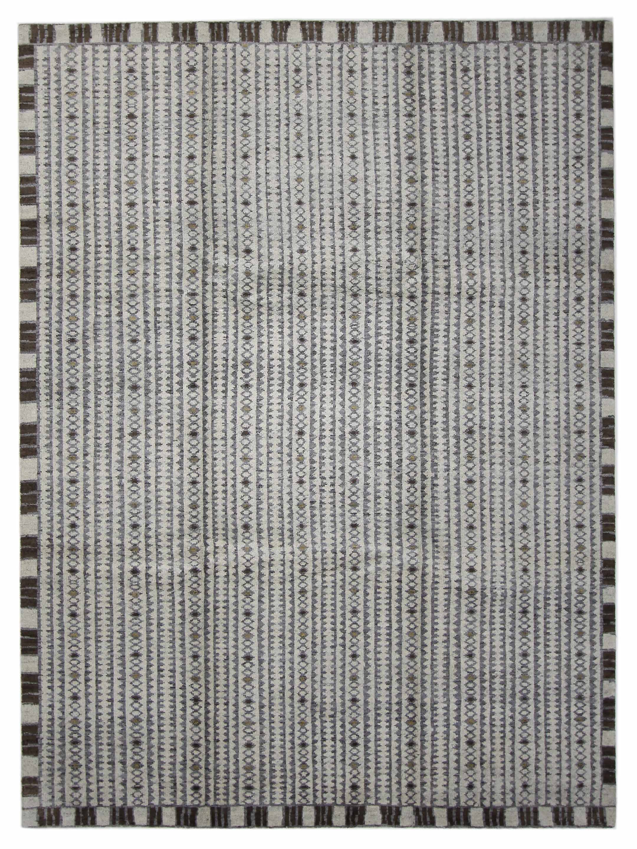 Moroccan I Hand Knotted Beige 9x12