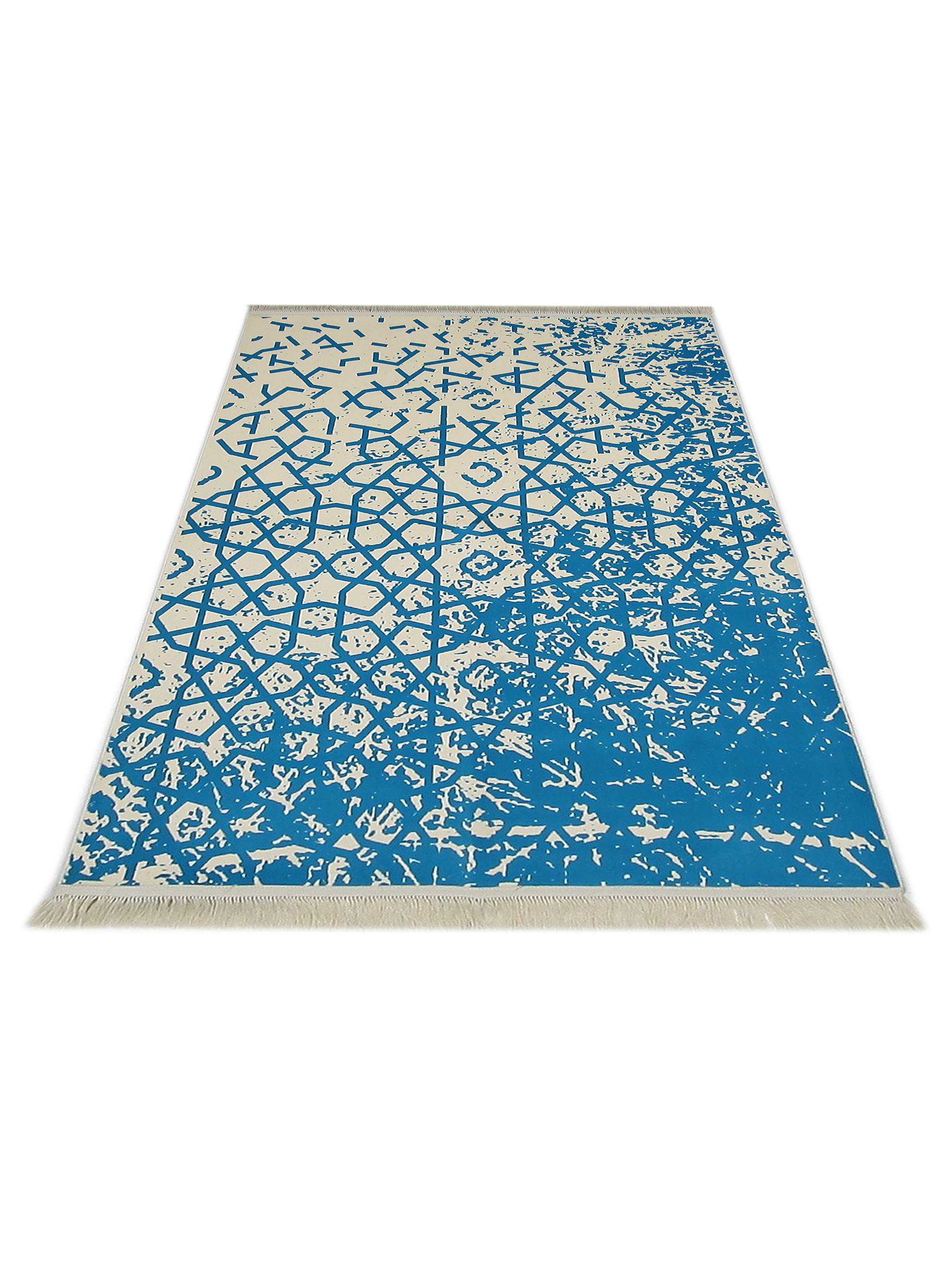 Super Heirloom Hand Loom Turquoise 5x8 - Image 2 of 5