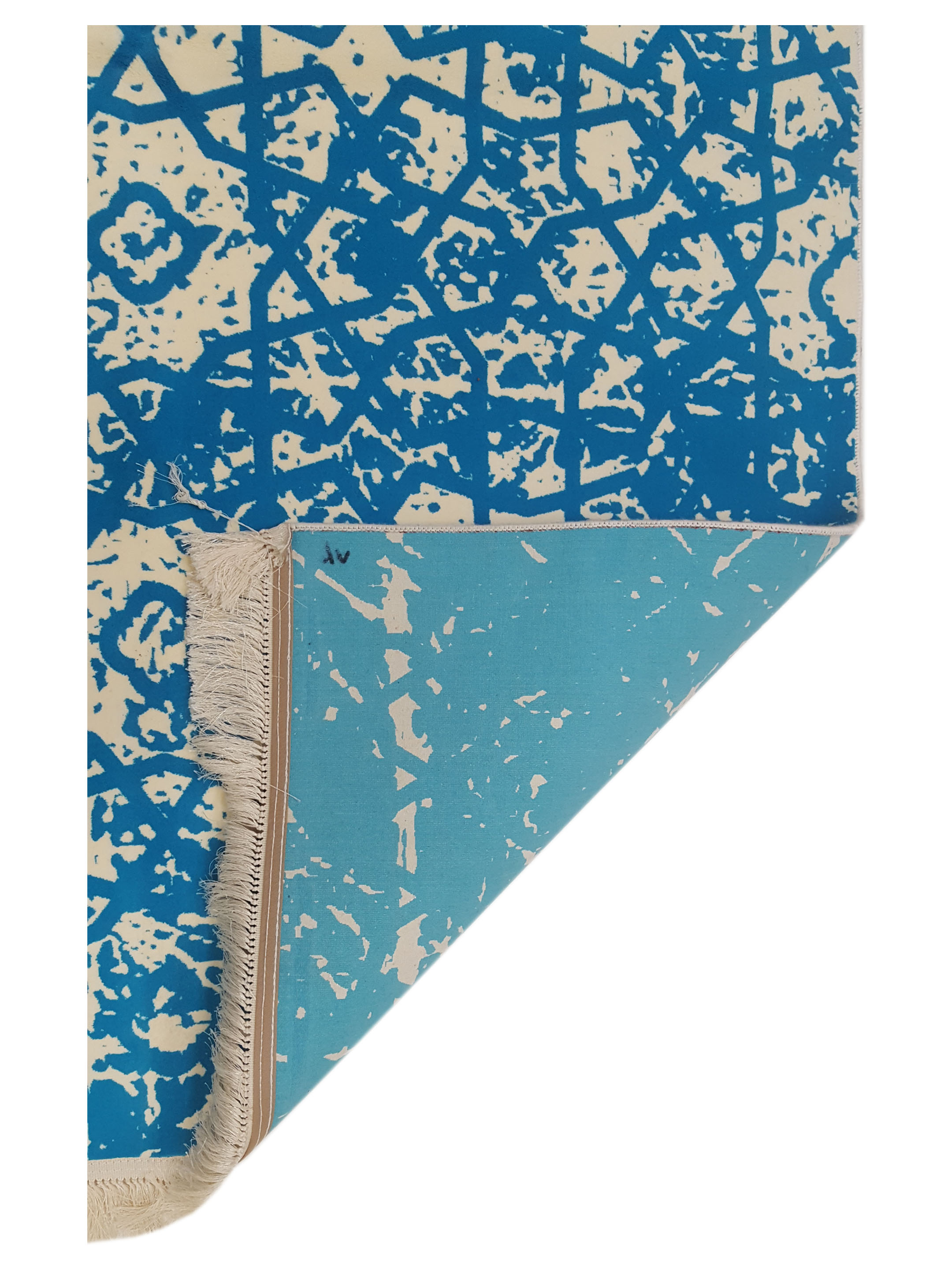Super Heirloom Hand Loom Turquoise 5x8 - Image 5 of 5