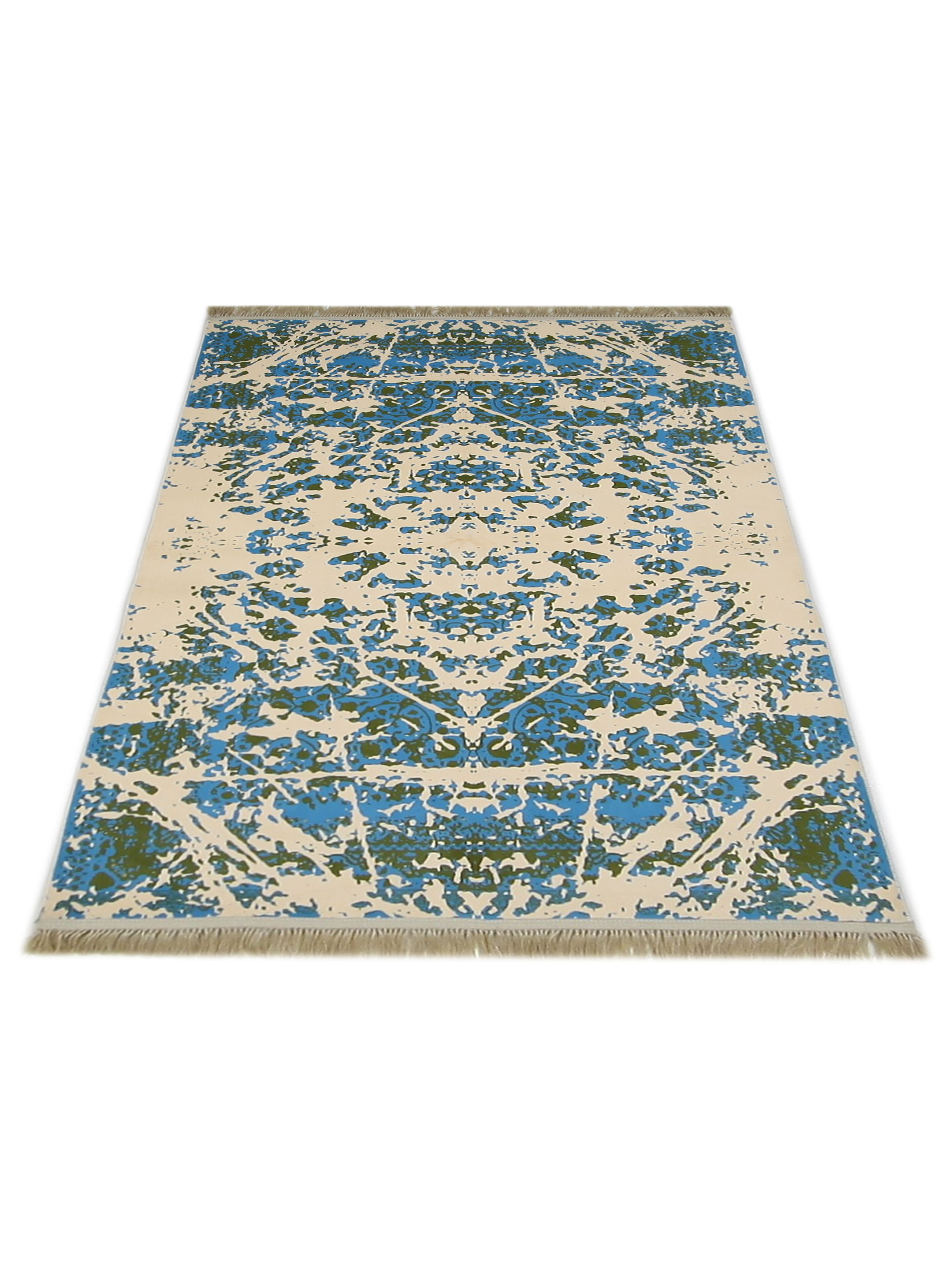 Super Heirloom Hand Loom Turquoise 5x8 - Image 2 of 5