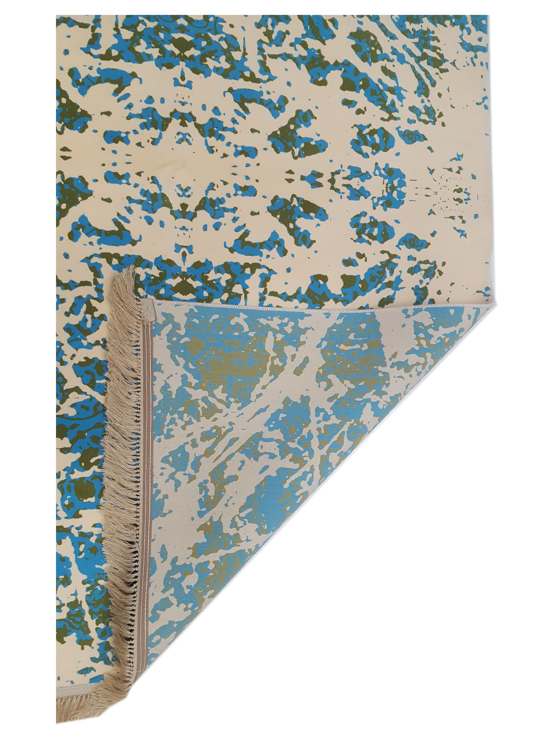 Super Heirloom Hand Loom Turquoise 5x8 - Image 5 of 5