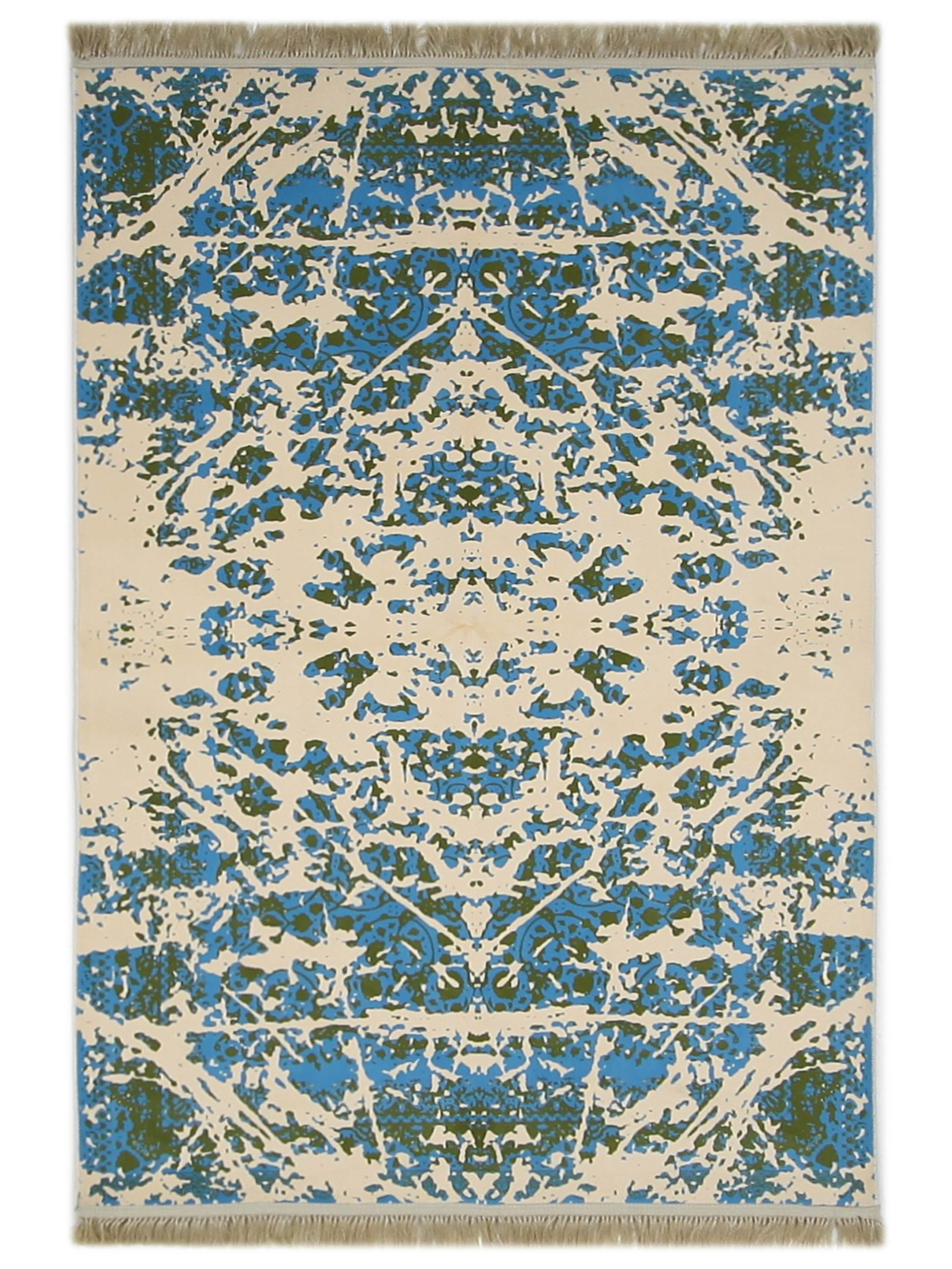 Super Heirloom Hand Loom Turquoise 5x8