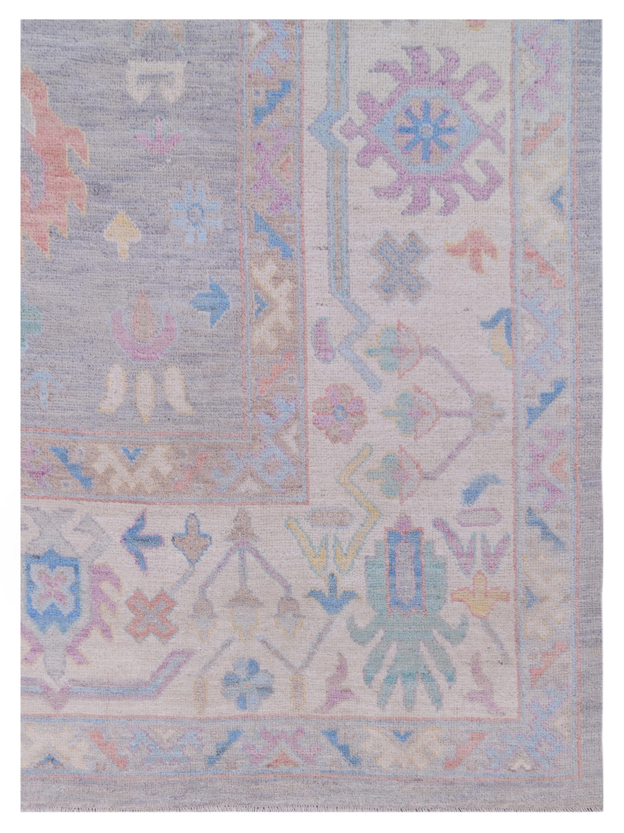 Ushak Wool Weft Hand Knotted Grey 12x15 - Image 3 of 5
