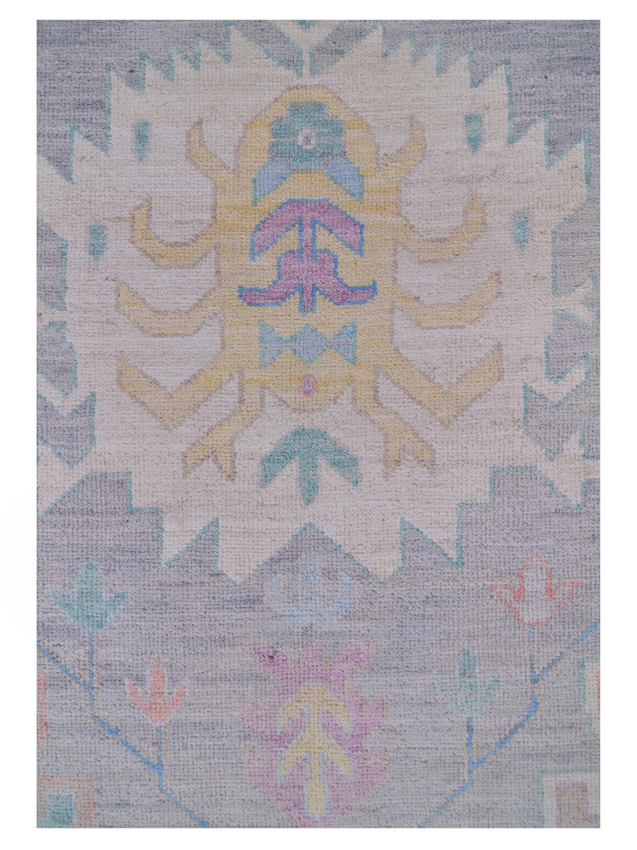 Ushak Wool Weft Hand Knotted Grey 12x15 - Image 4 of 5