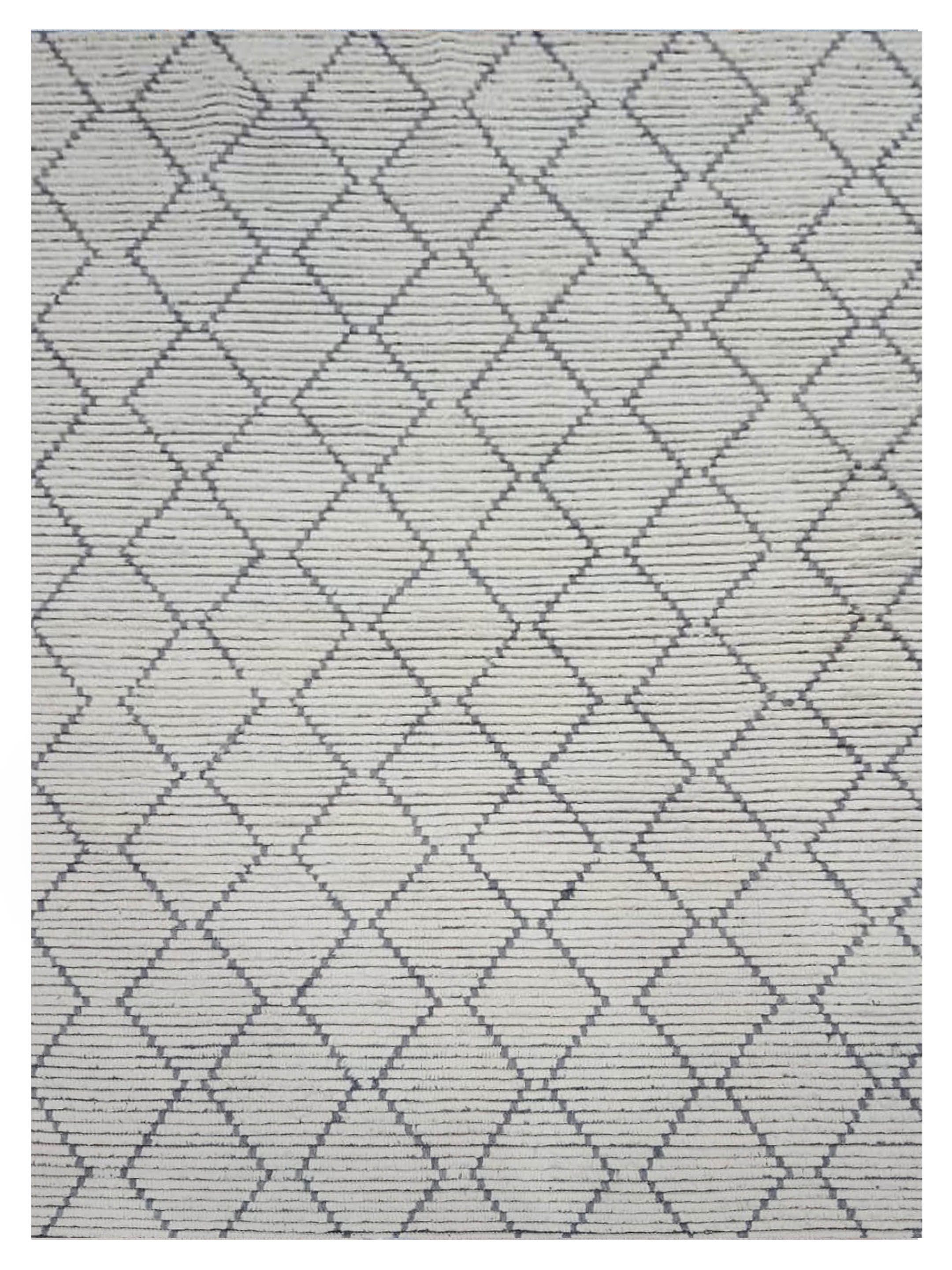 Moroccan Hand Knotted Ivory 8x10