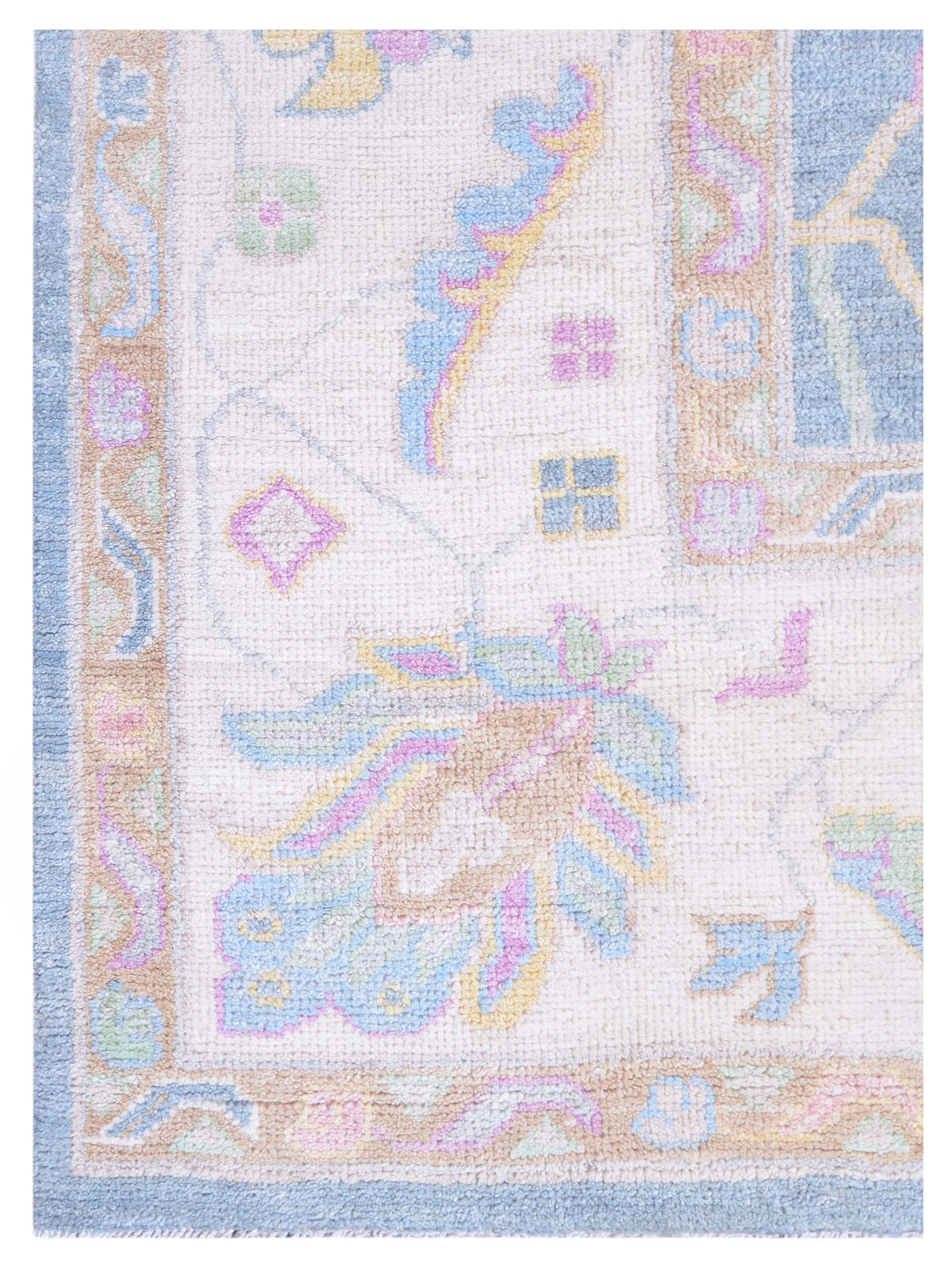 Ushak Wool Weft Hand Knotted Grey 9x12 - Image 3 of 5