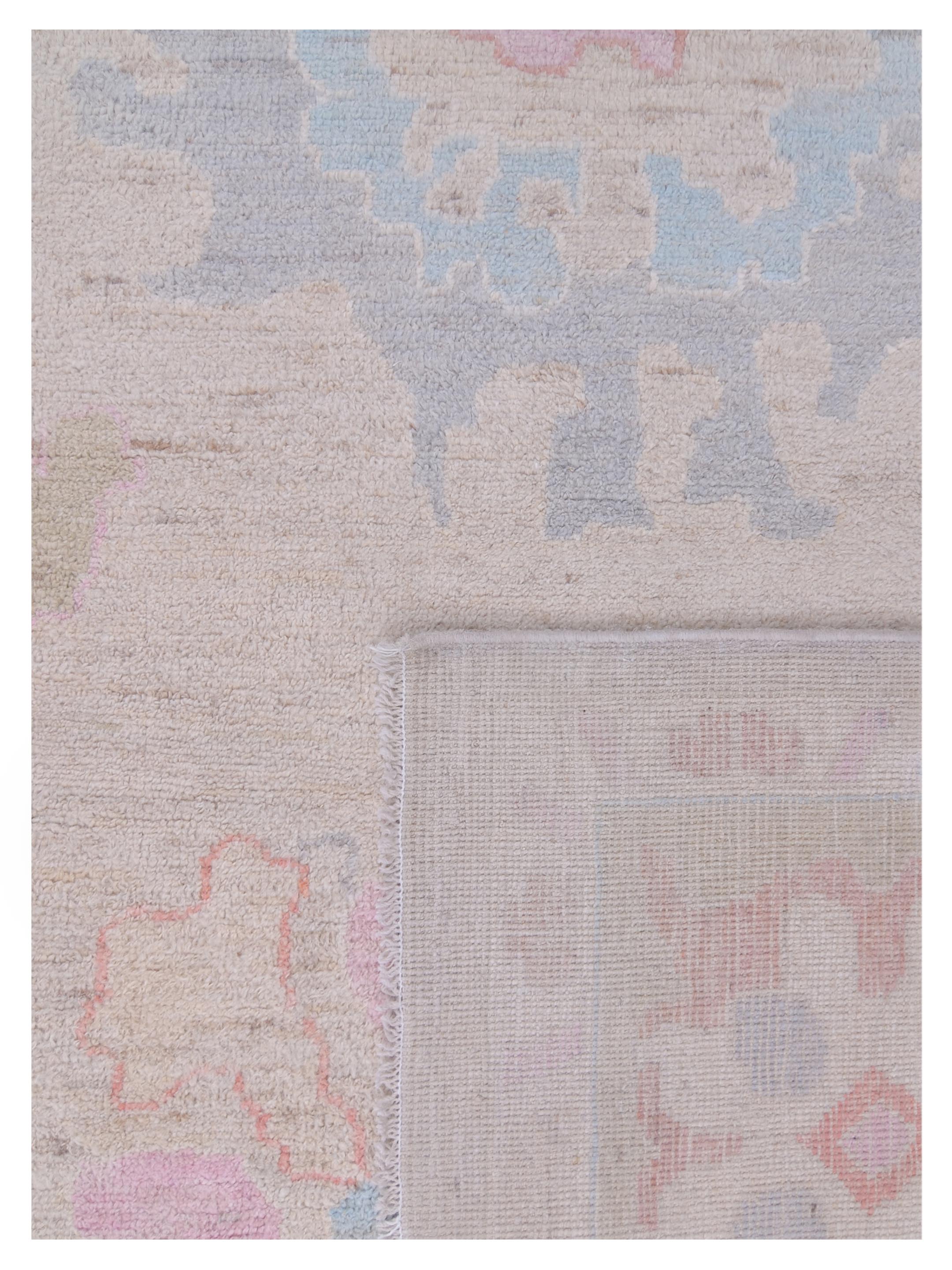 Ushak Wool Weft Hand Knotted Beige 10x14 - Image 5 of 5