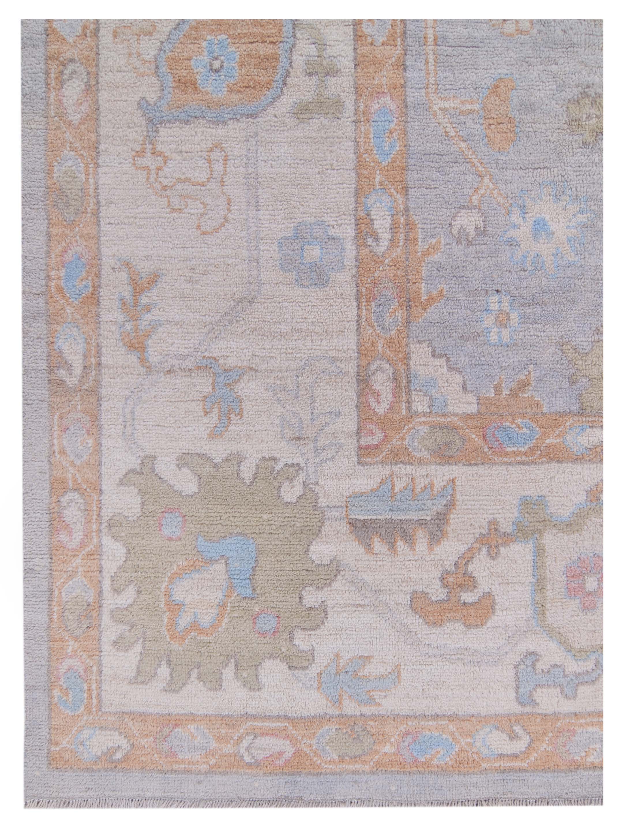 Ushak Wool Weft Hand Knotted Grey 9x12 - Image 3 of 5