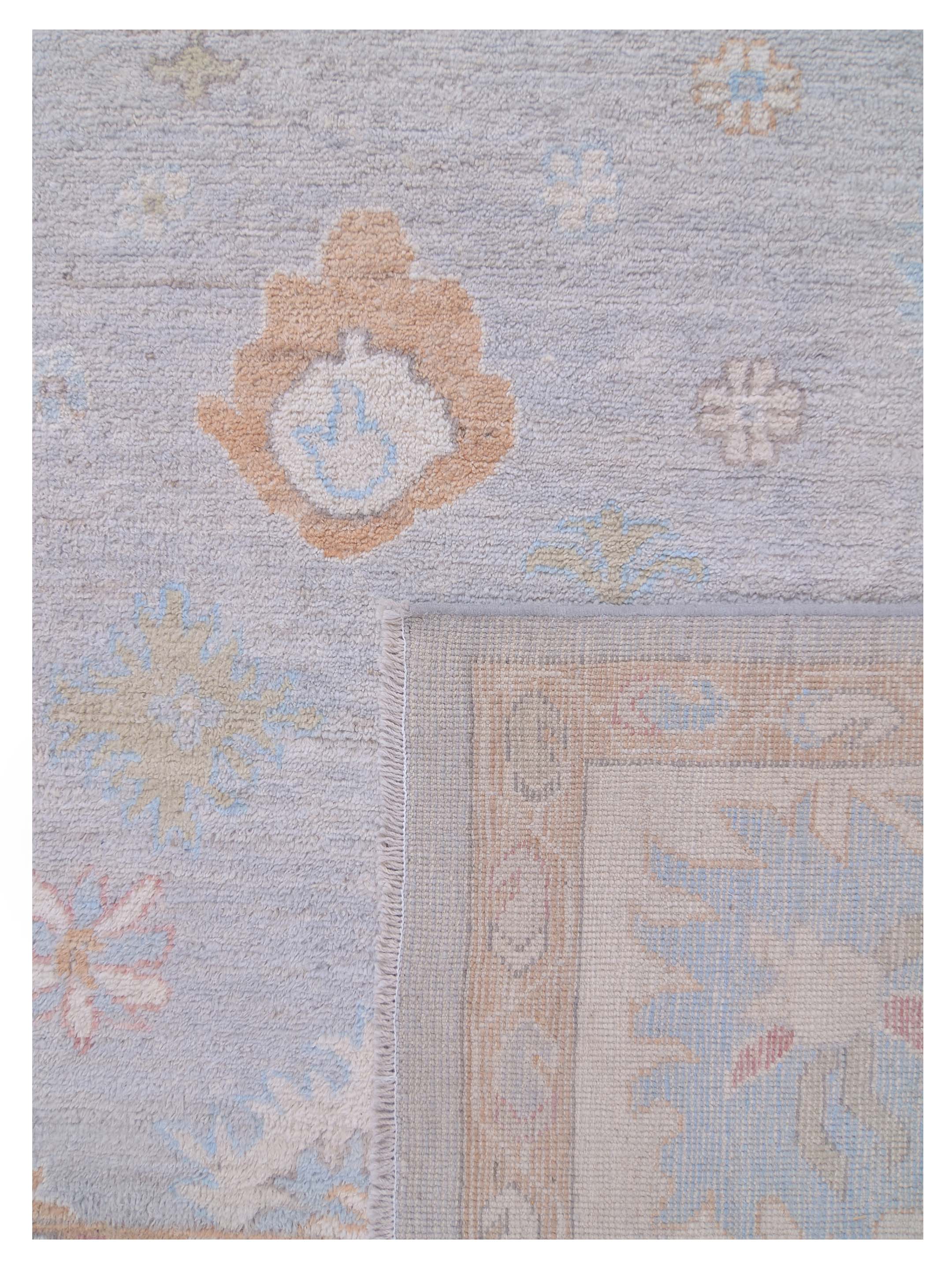 Ushak Wool Weft Hand Knotted Grey 9x12 - Image 5 of 5