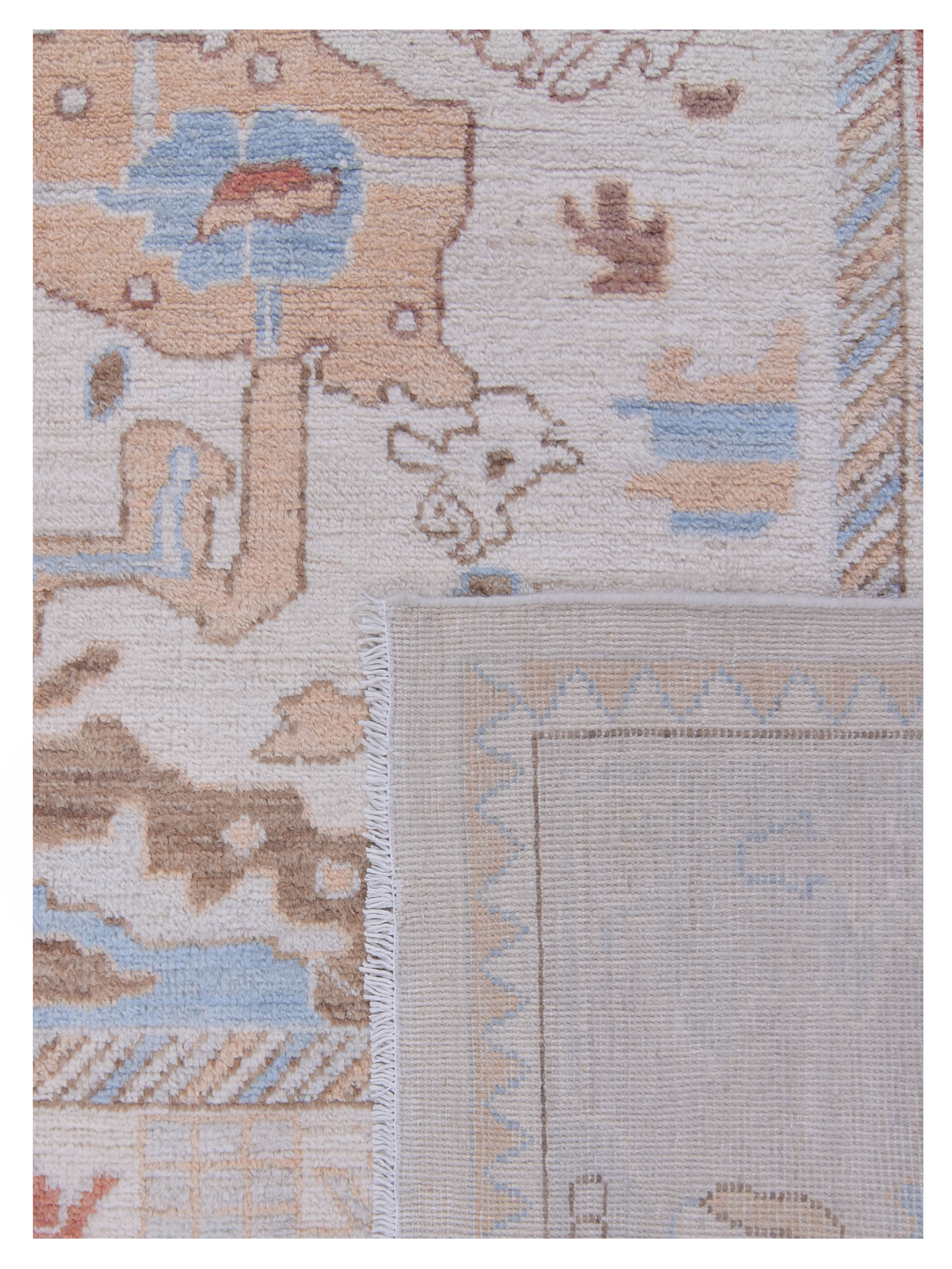 Ziegler Hand Knotted Ivory 9x12 - Image 5 of 5