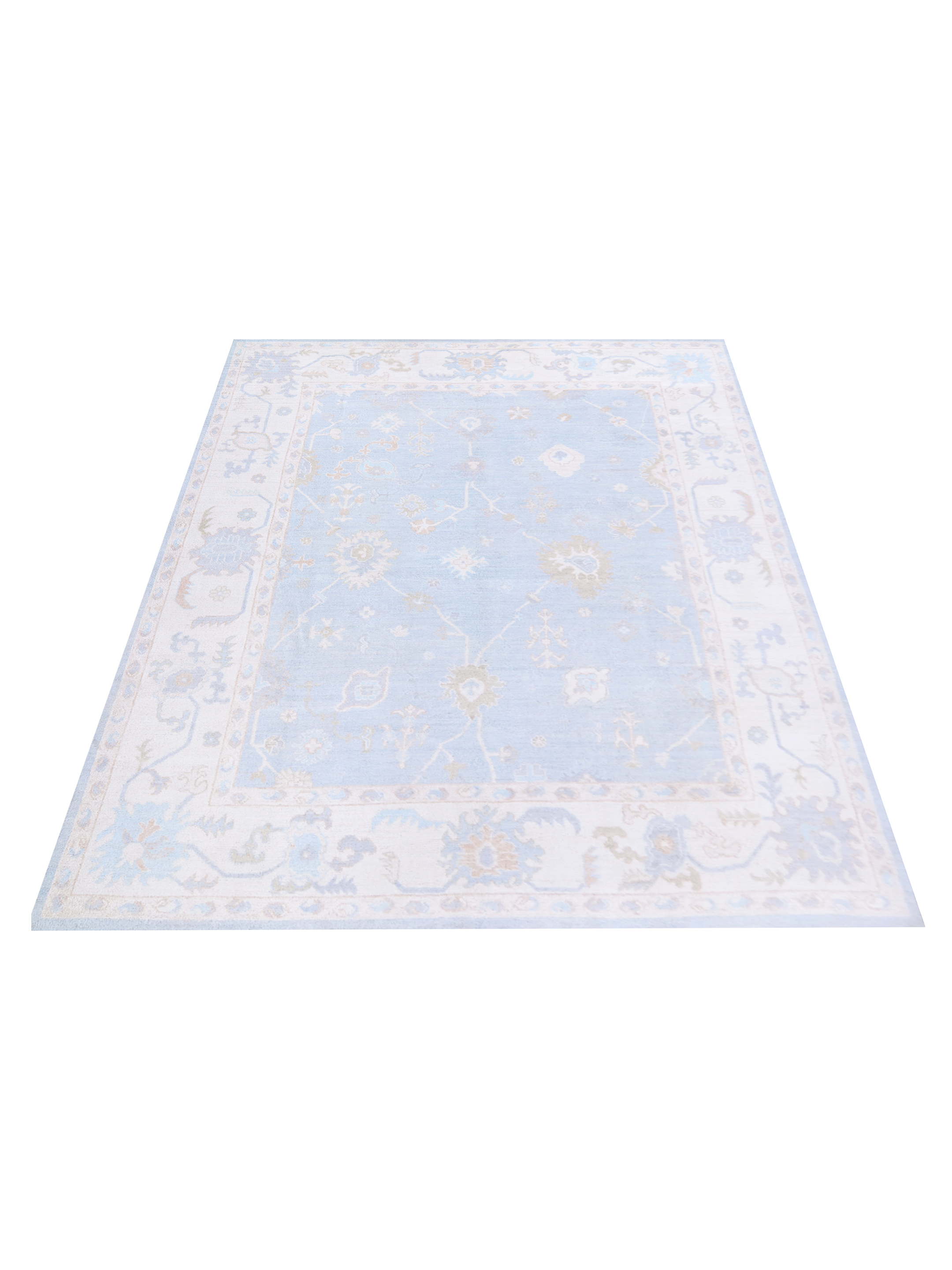 Ushak Wool Weft Hand Knotted Grey 9x12 - Image 2 of 5
