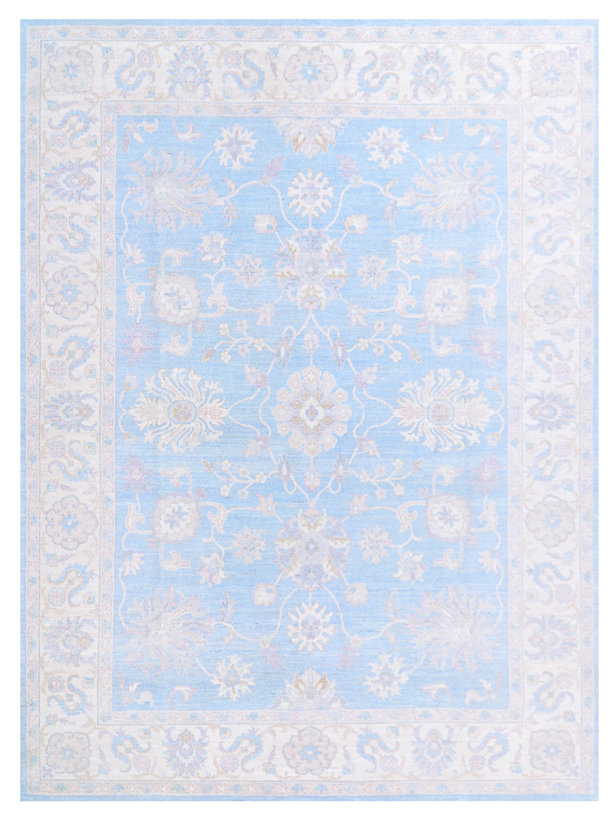 Ziegler Hand Knotted Blue 9x12