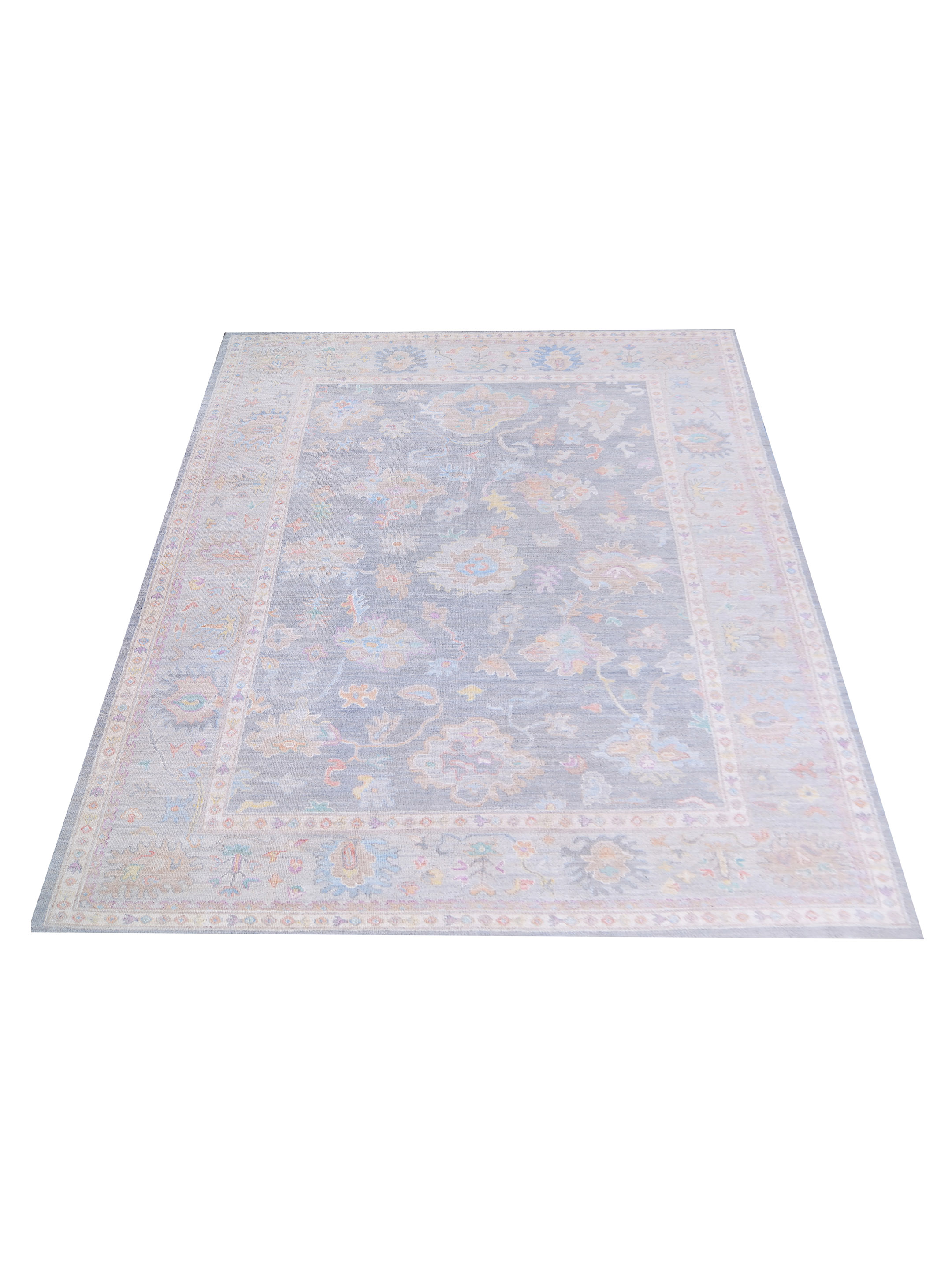 Ushak Wool Weft Hand Knotted Grey 9x12 - Image 2 of 5