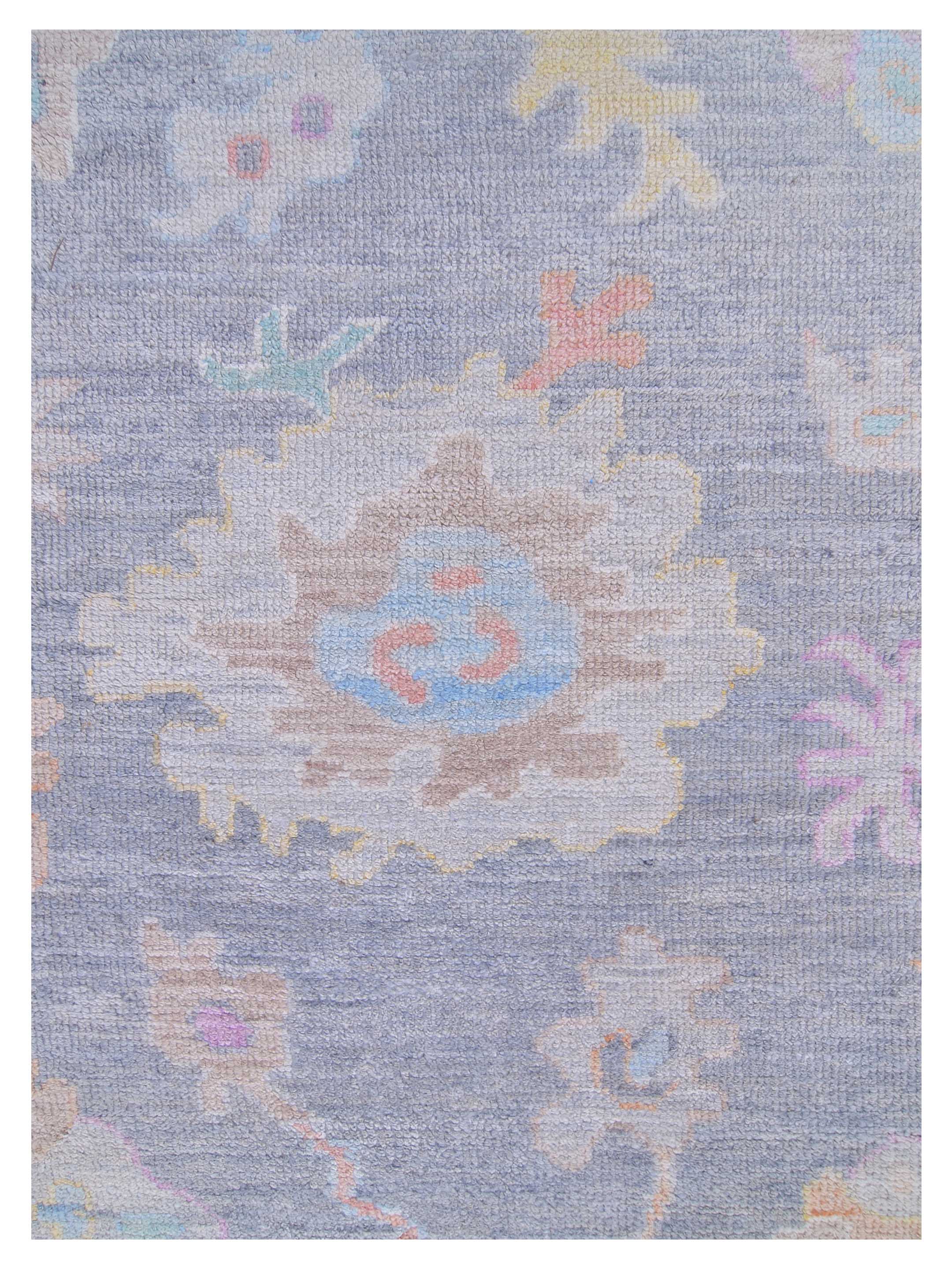Ushak Wool Weft Hand Knotted Grey 9x12 - Image 4 of 5