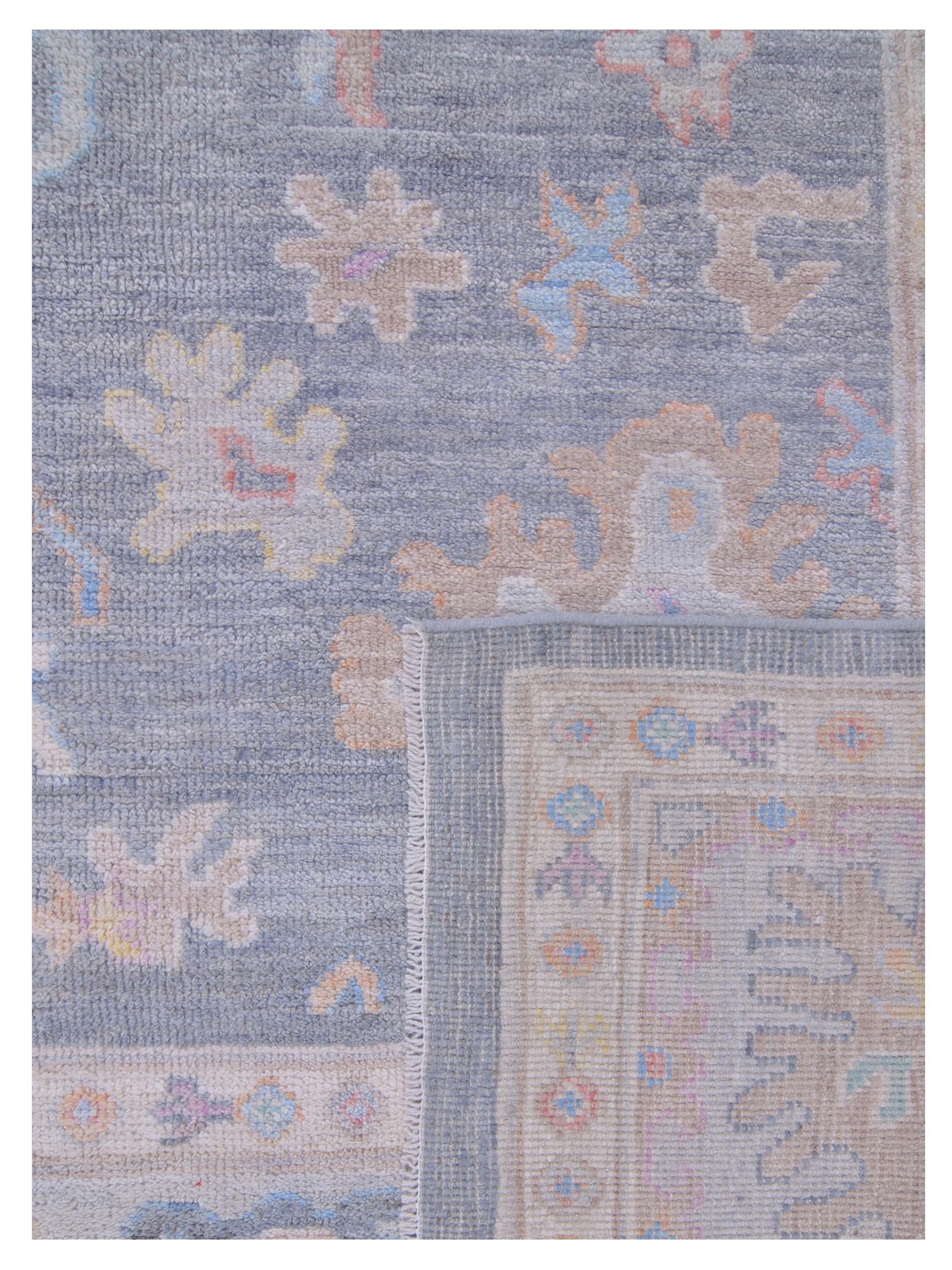 Ushak Wool Weft Hand Knotted Grey 9x12 - Image 5 of 5