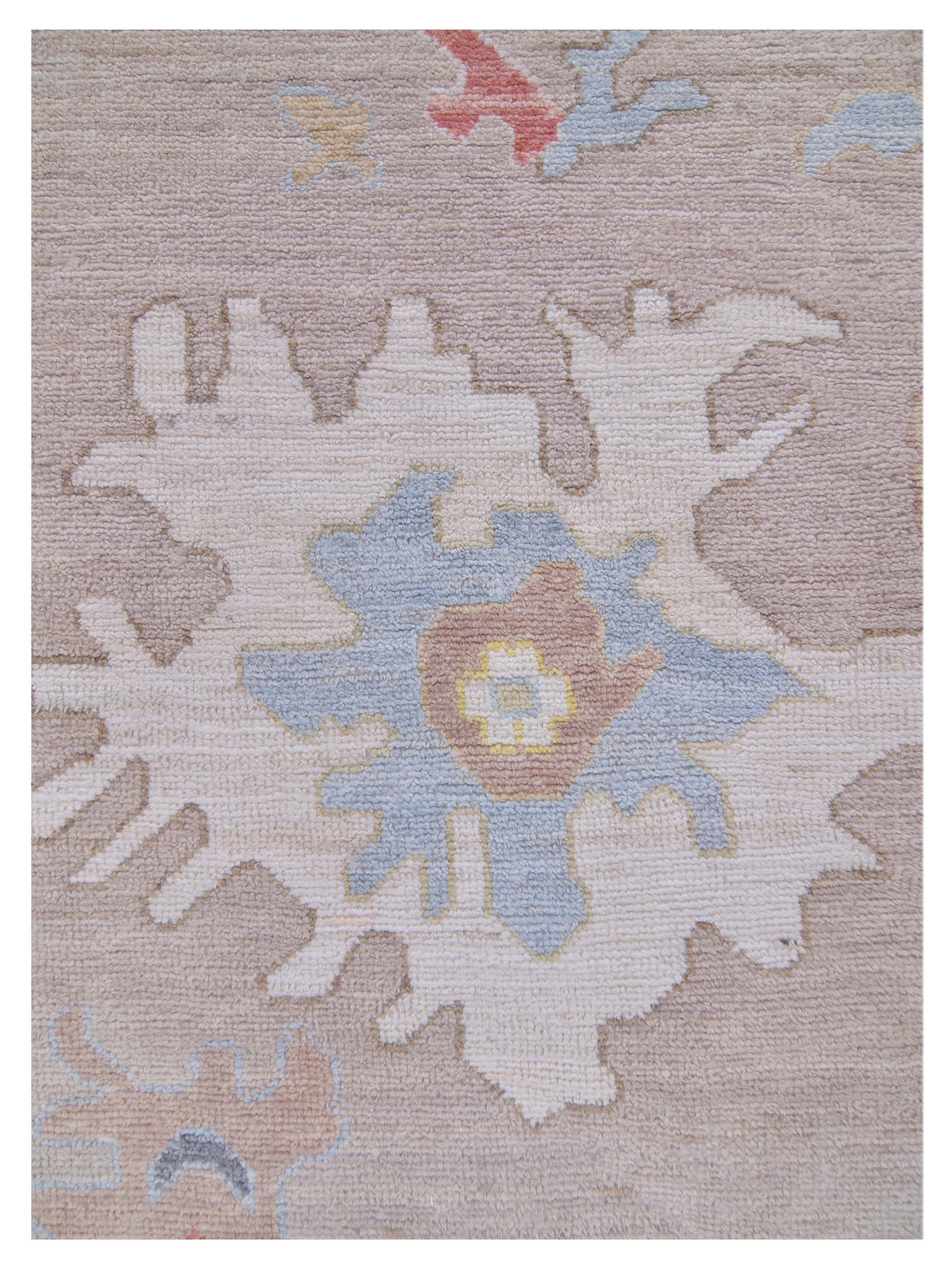 Ushak Wool Weft Hand Knotted Lt.Blue 9x12 - Image 4 of 5