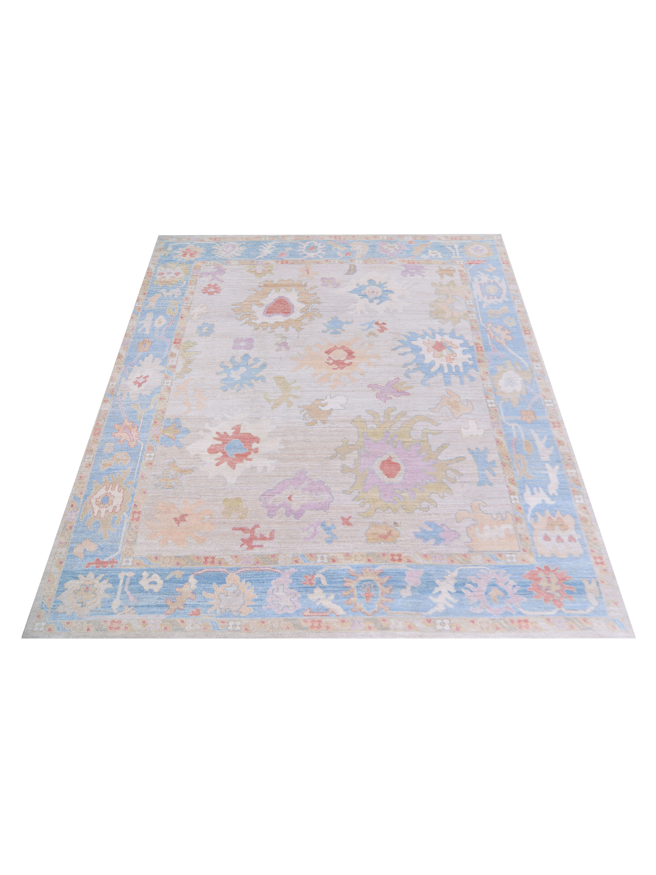 Ushak Wool Weft Hand Knotted Beige 9x12 - Image 2 of 5