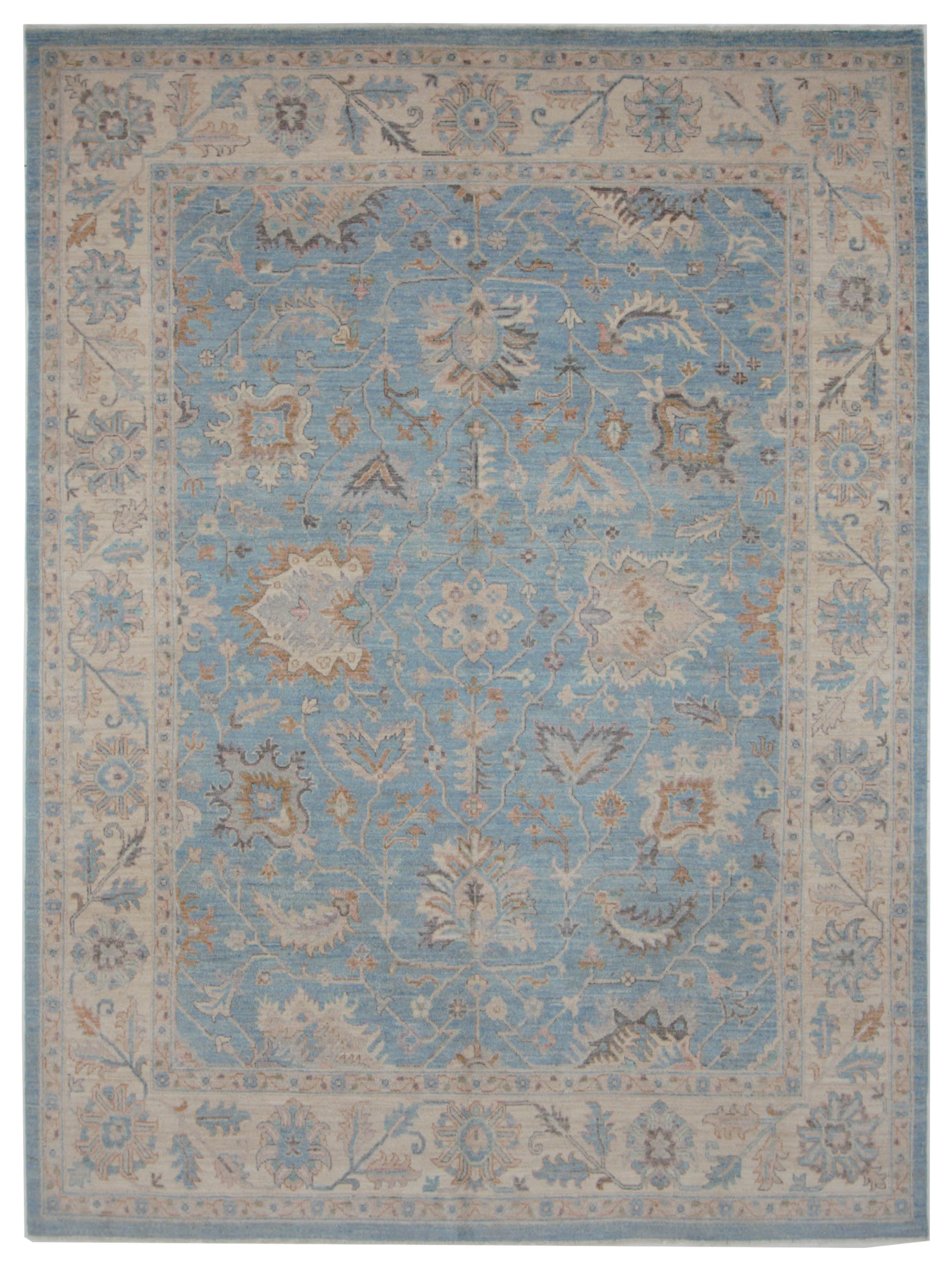 Ziegler Hand Knotted Blue 8x10