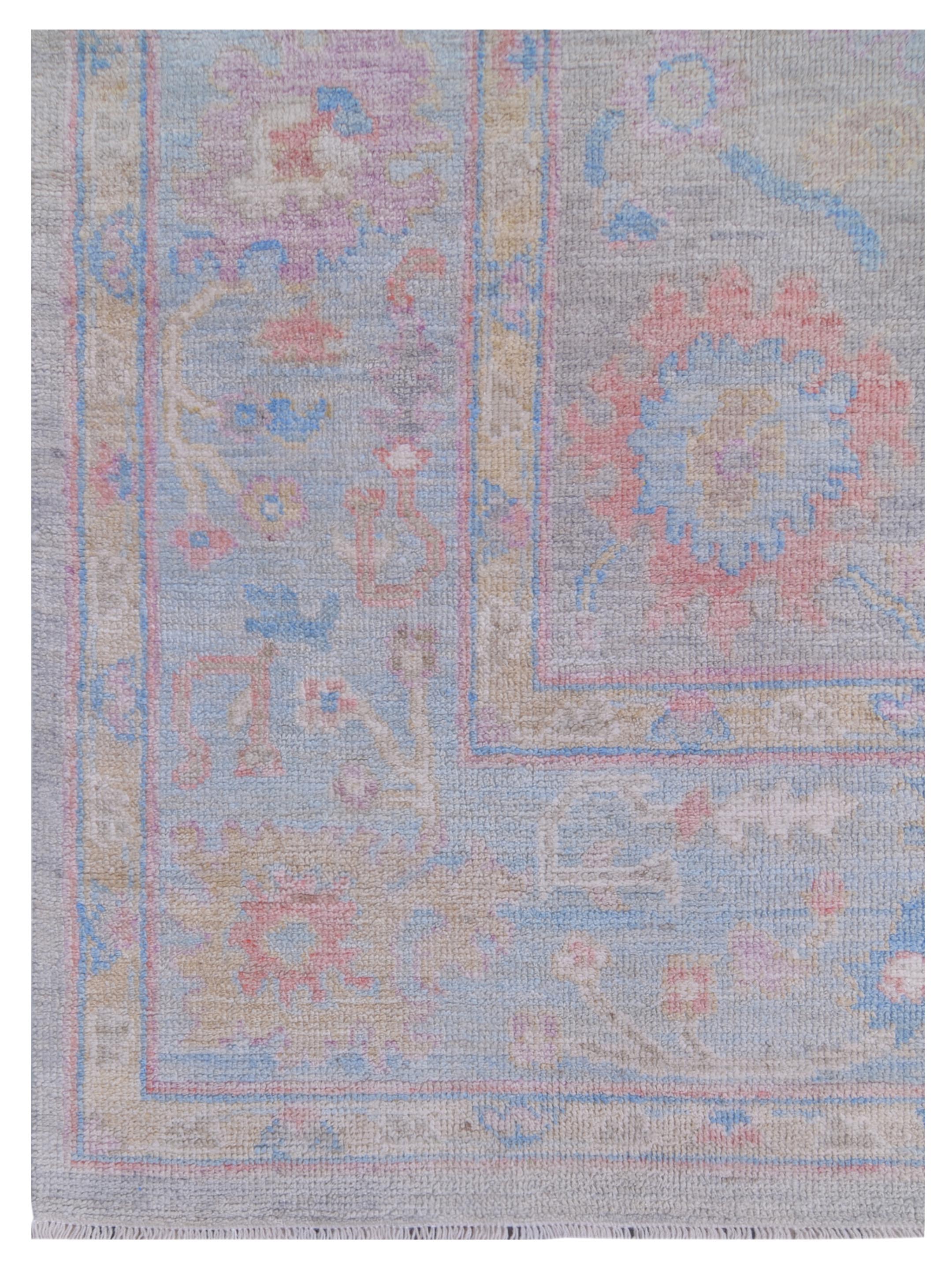 Ushak Wool Weft Hand Knotted Grey 8x10 - Image 3 of 5