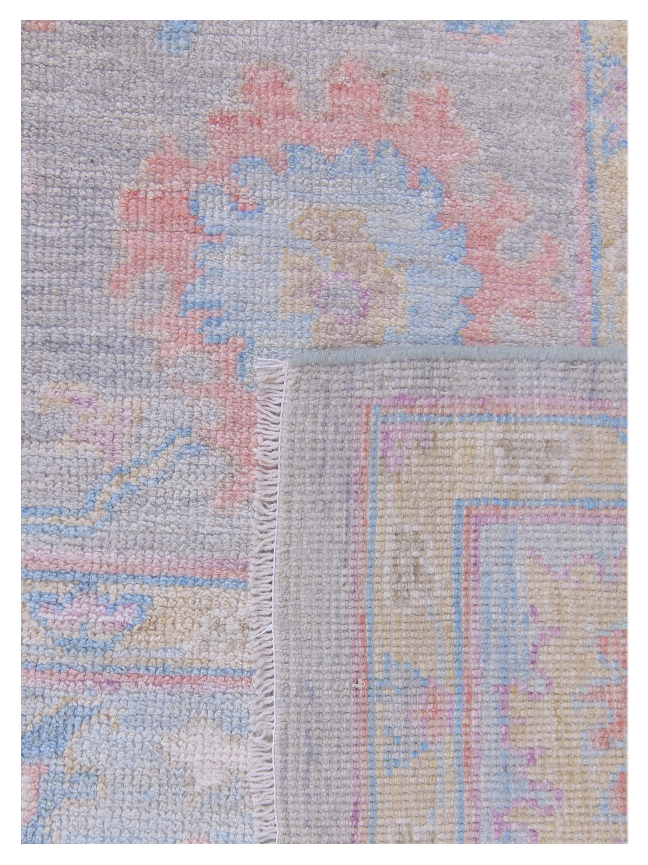 Ushak Wool Weft Hand Knotted Grey 8x10 - Image 5 of 5