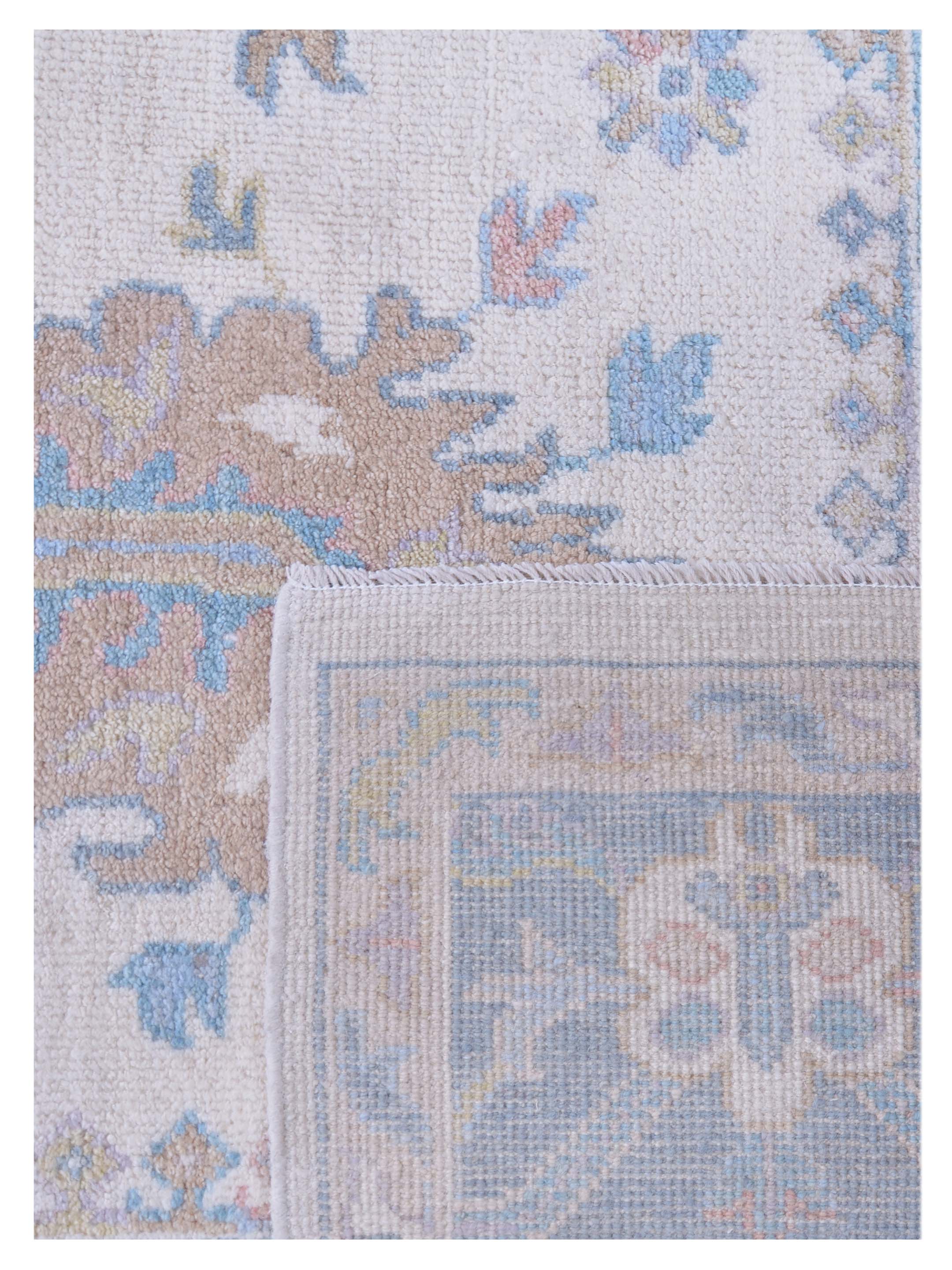 Ushak Wool Weft Hand Knotted Ivory 8x10 - Image 5 of 5