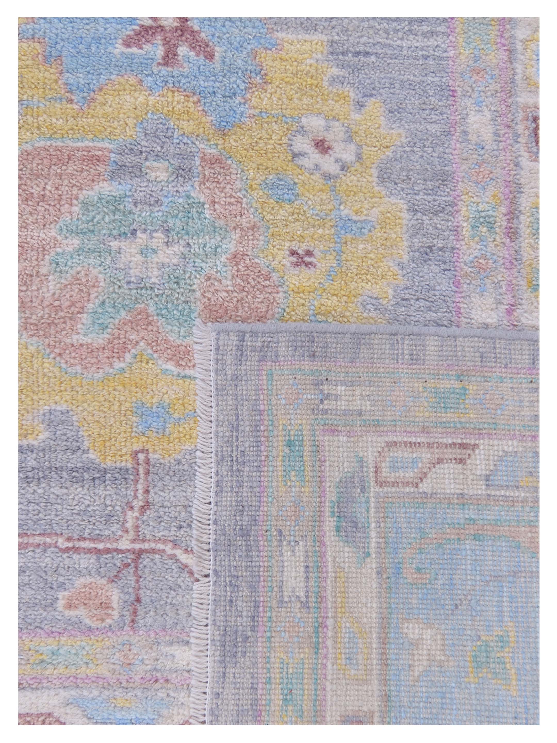 Ushak Wool Weft Hand Knotted Lilac 8x11 - Image 5 of 5