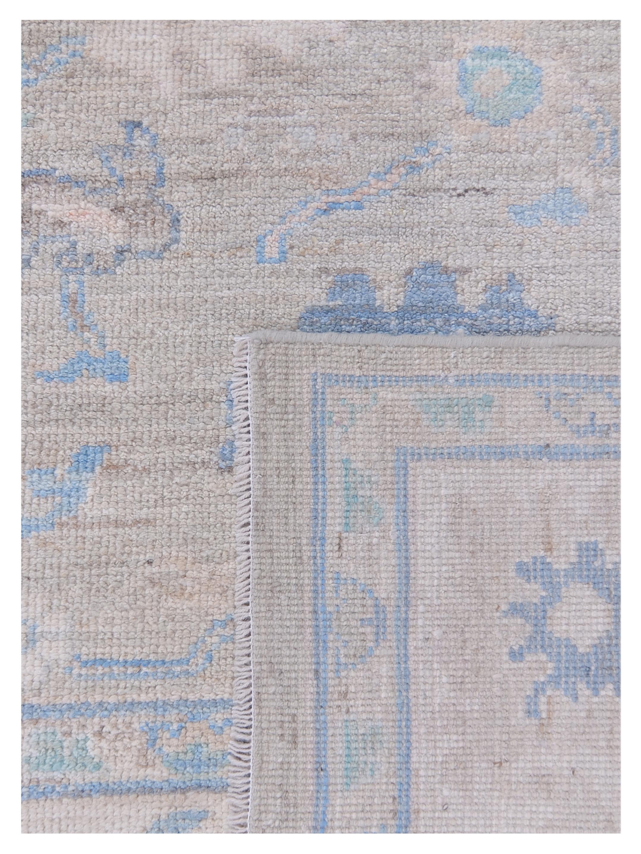 Ushak Wool Weft Hand Knotted Beige 8x10 - Image 5 of 5