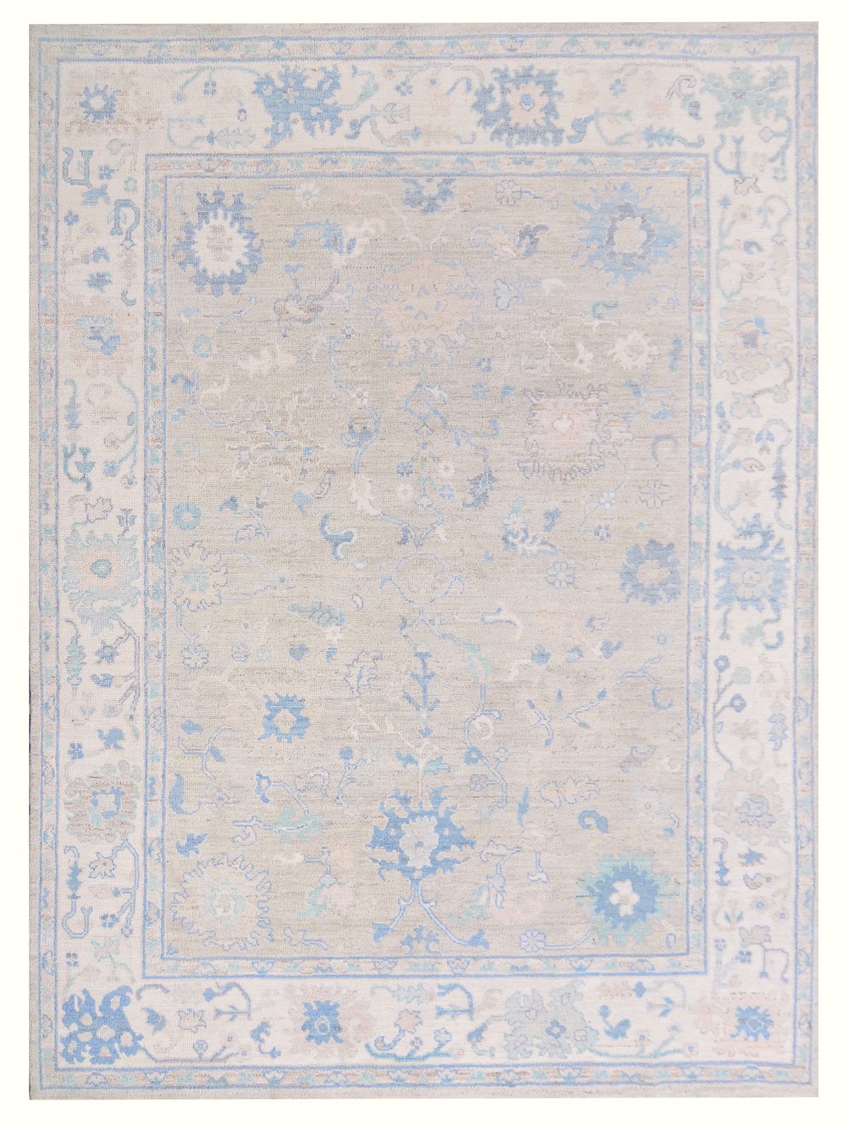 Ushak Wool Weft Hand Knotted Beige 8x10