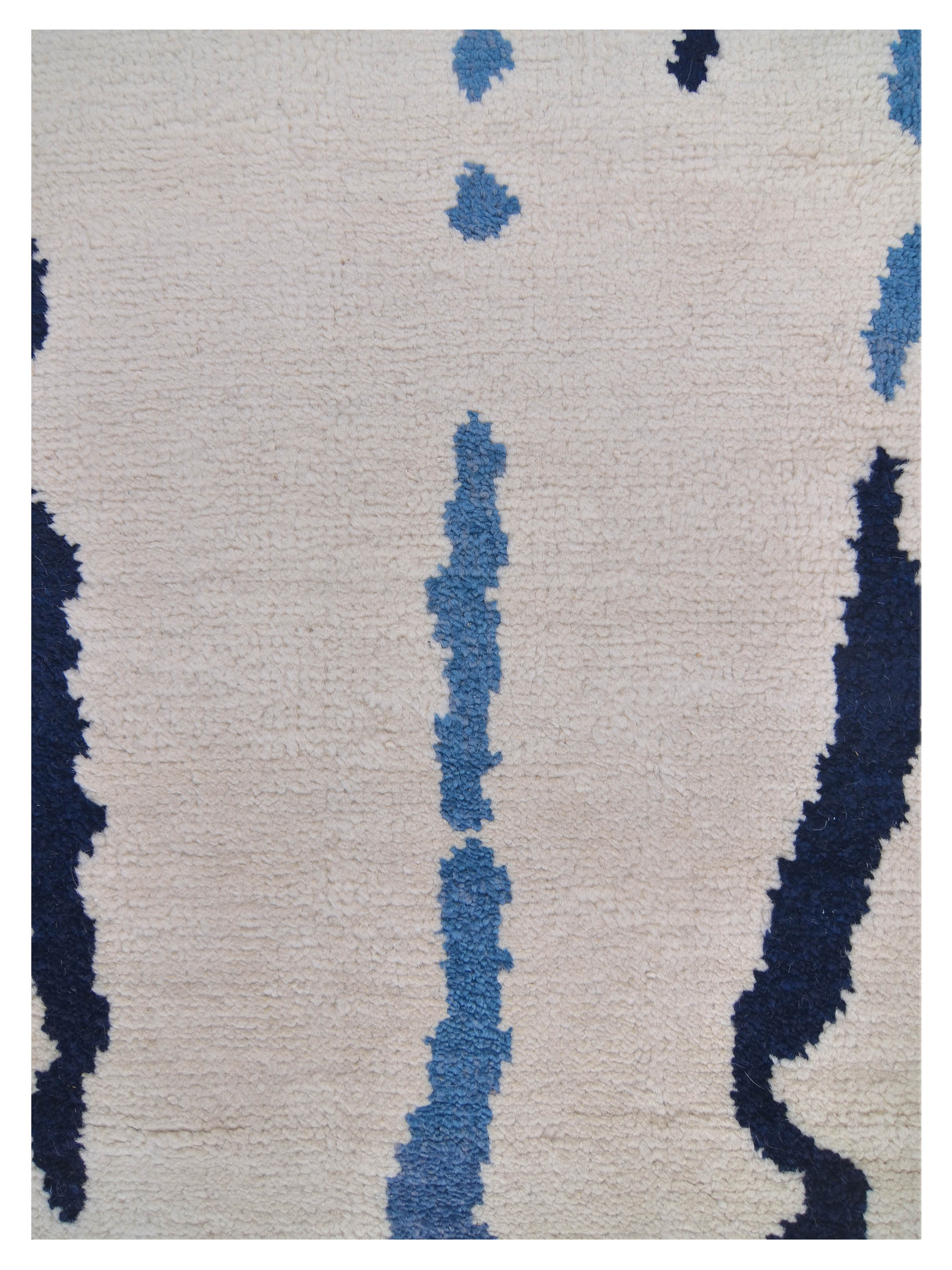 Moroccan Hand Knotted Ivory 8x10 - Image 4 of 5