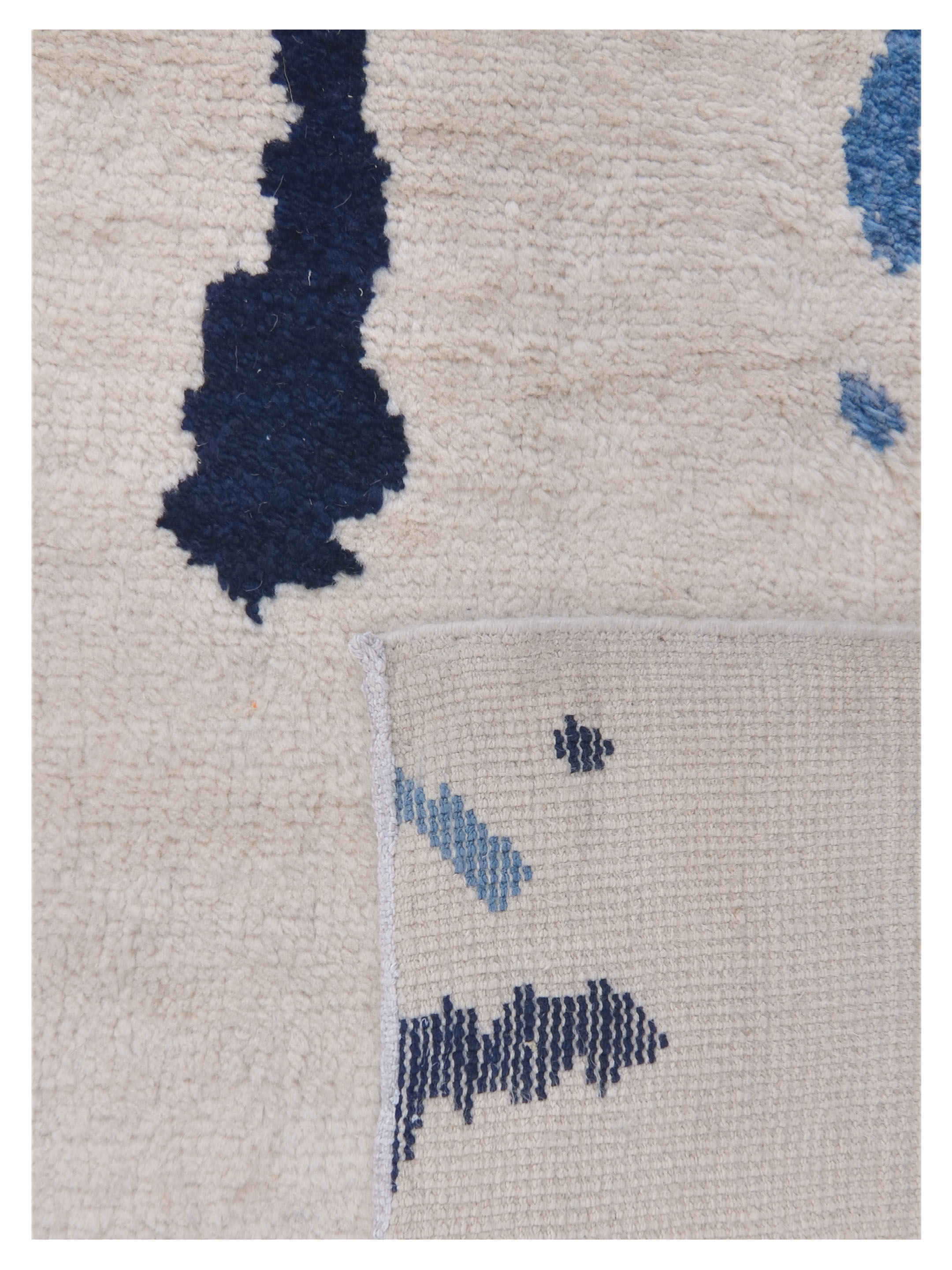 Moroccan Hand Knotted Ivory 8x10 - Image 5 of 5