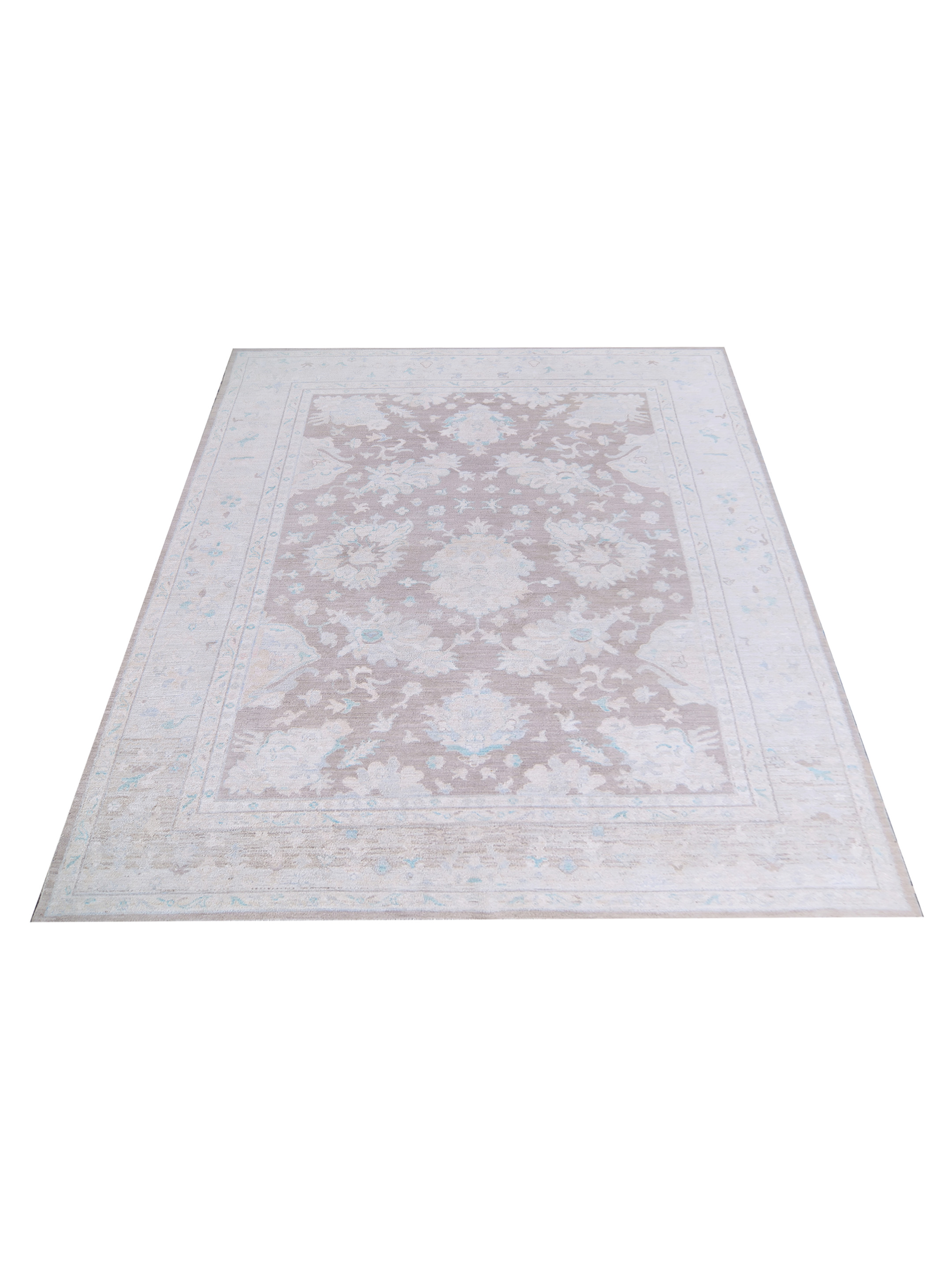 Ushak Wool Weft Hand Knotted Brown 9x12 - Image 2 of 5