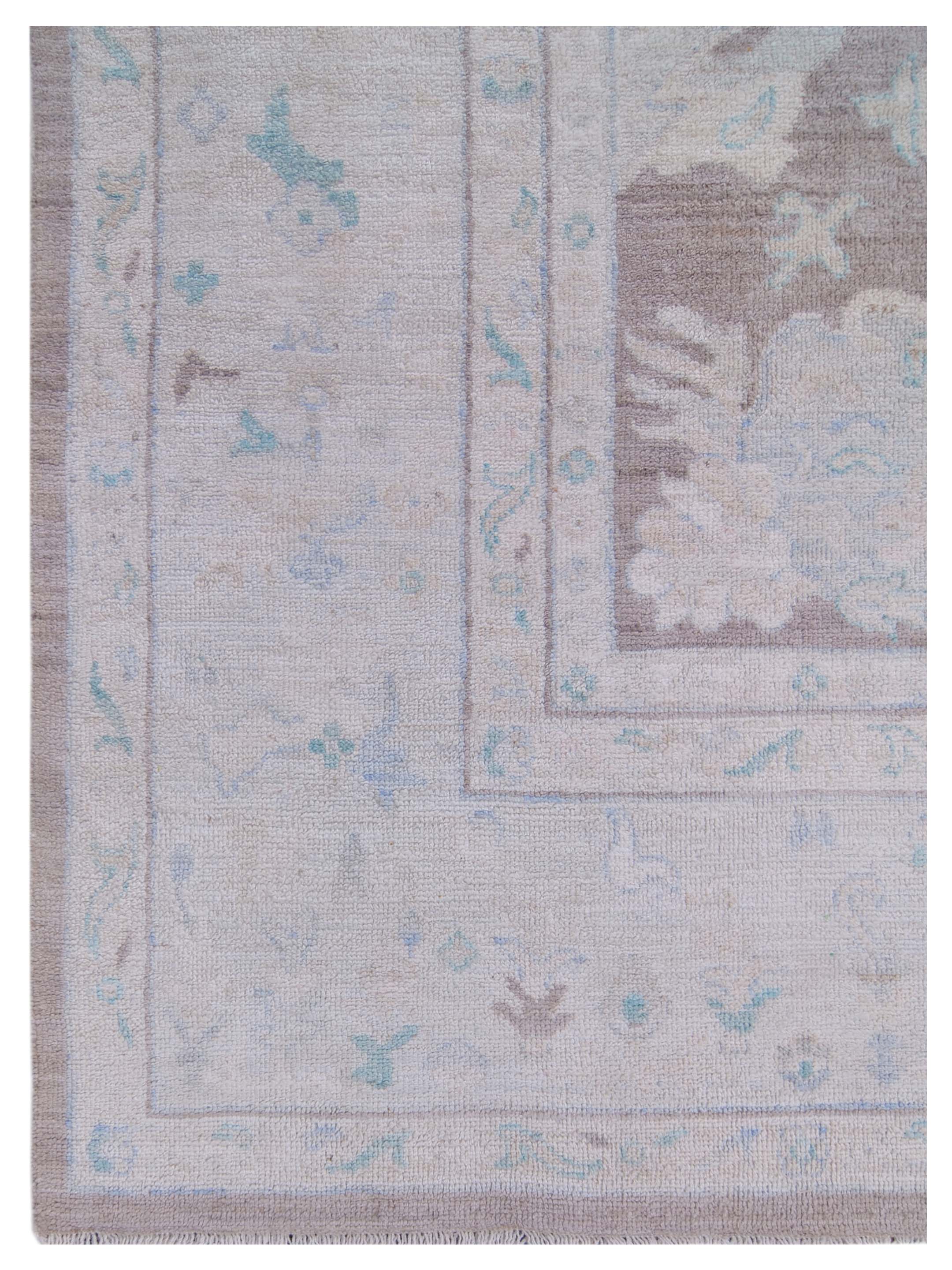 Ushak Wool Weft Hand Knotted Brown 9x12 - Image 3 of 5