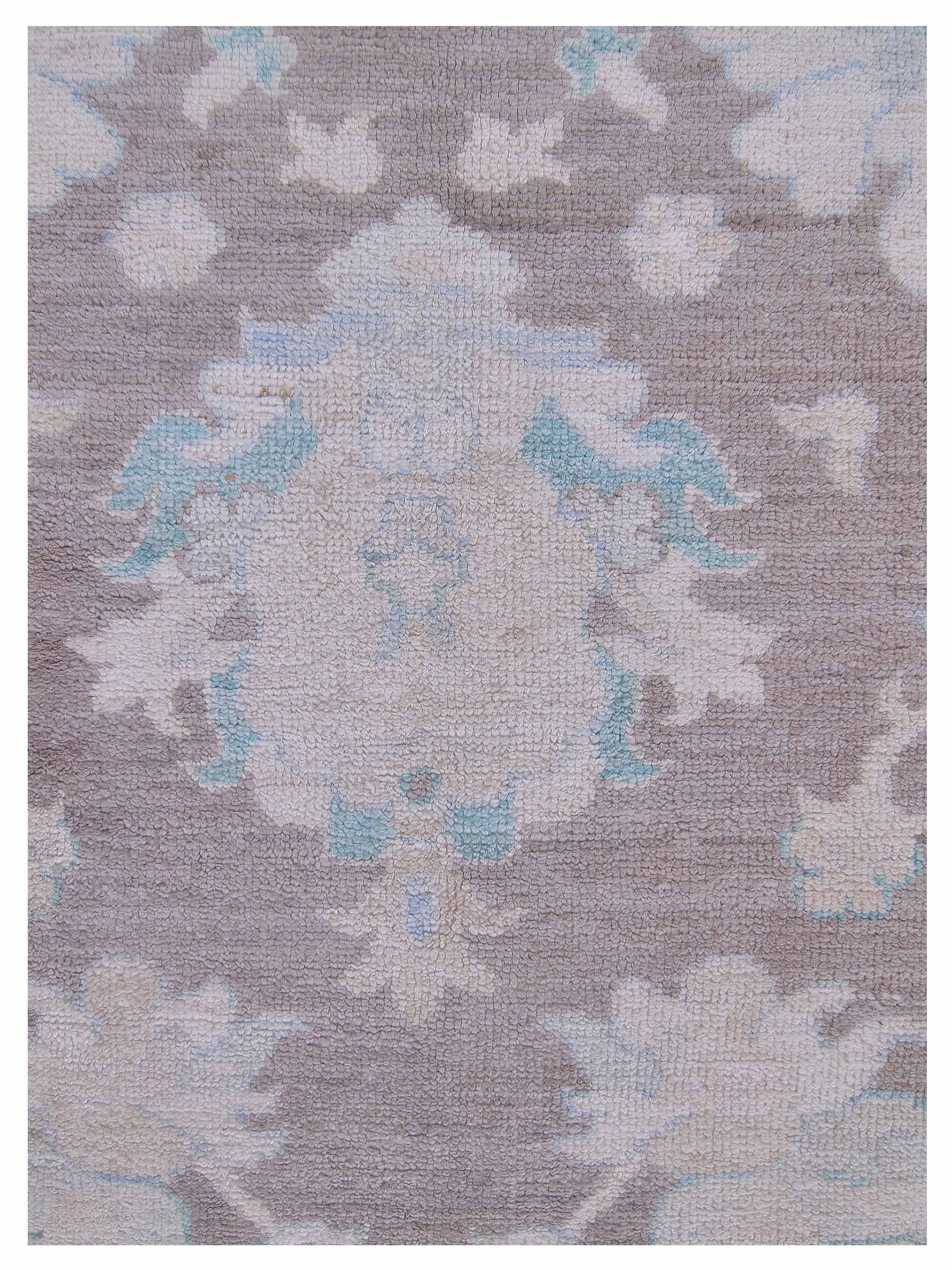 Ushak Wool Weft Hand Knotted Brown 9x12 - Image 4 of 5