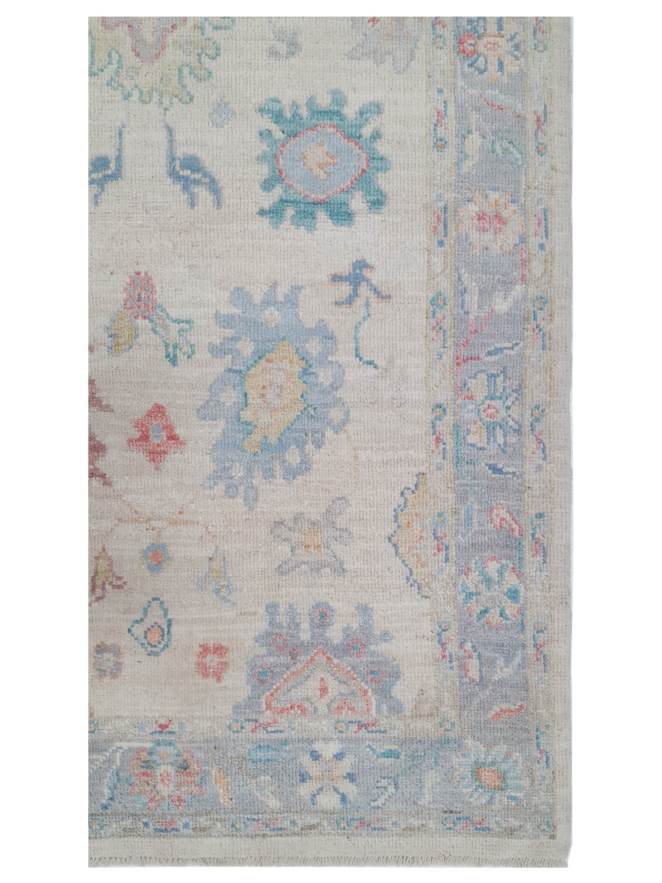 Ushak Wool Weft Hand Knotted Ivory 4x6 - Image 4 of 5