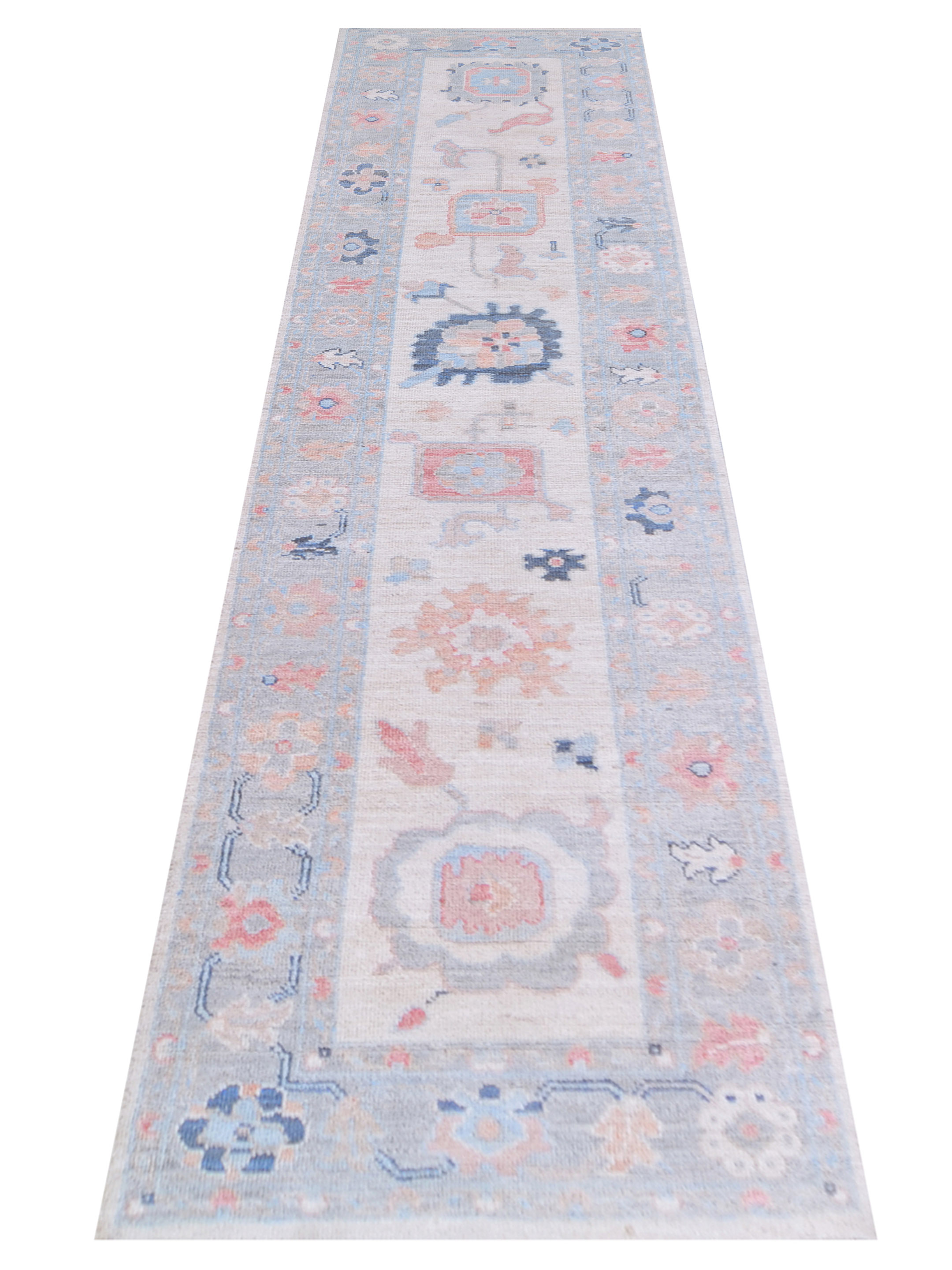 Ushak Wool Weft Hand Knotted Ivory 3x12 - Image 2 of 5