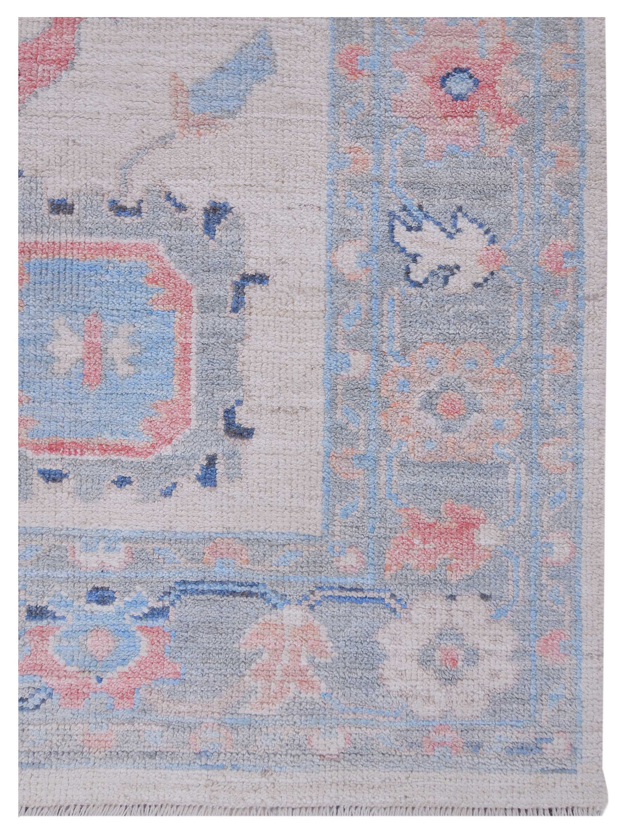 Ushak Wool Weft Hand Knotted Ivory 3x12 - Image 3 of 5