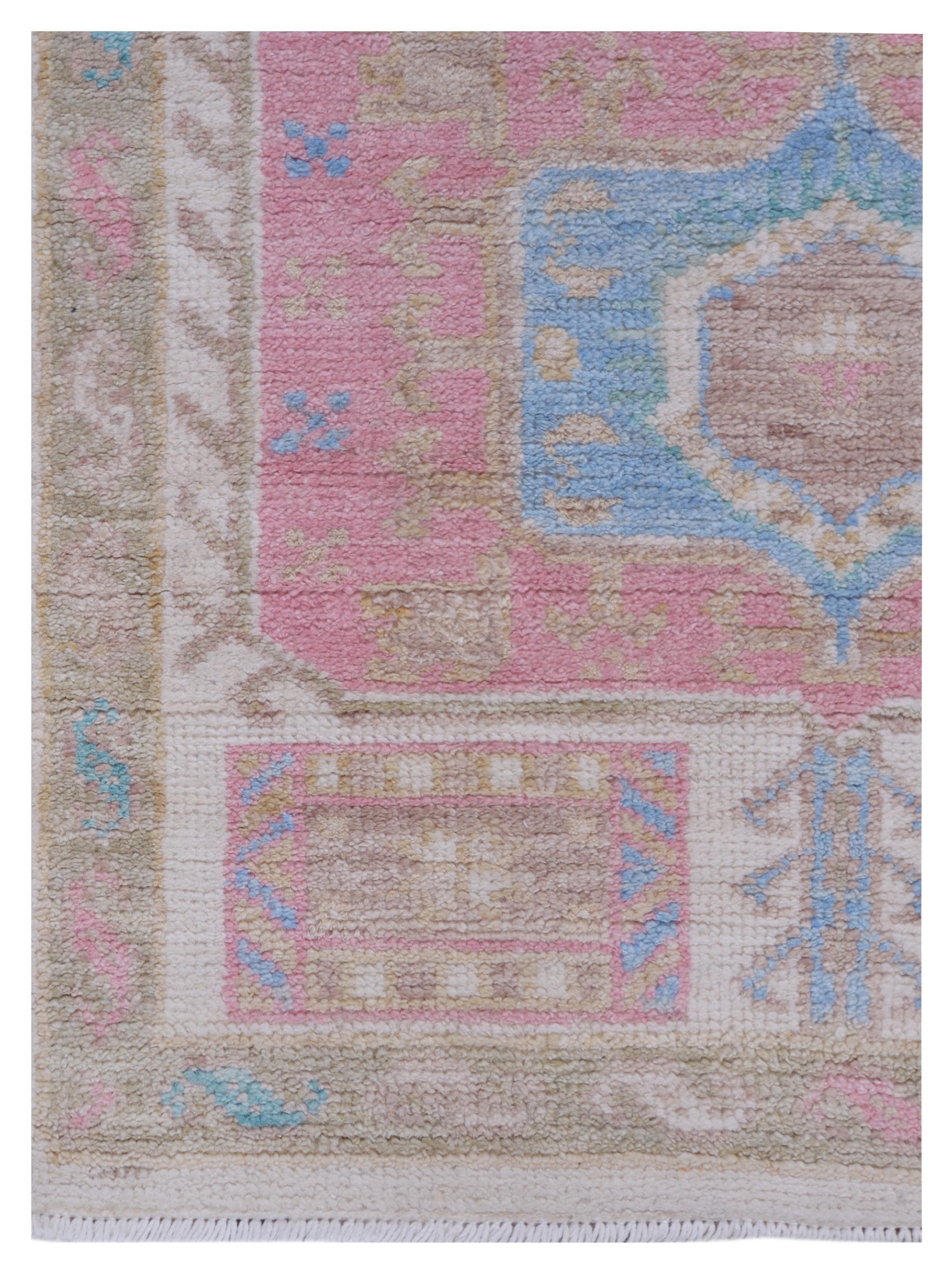 Ushak Wool Weft Hand Knotted Ivory 2x8 - Image 3 of 5