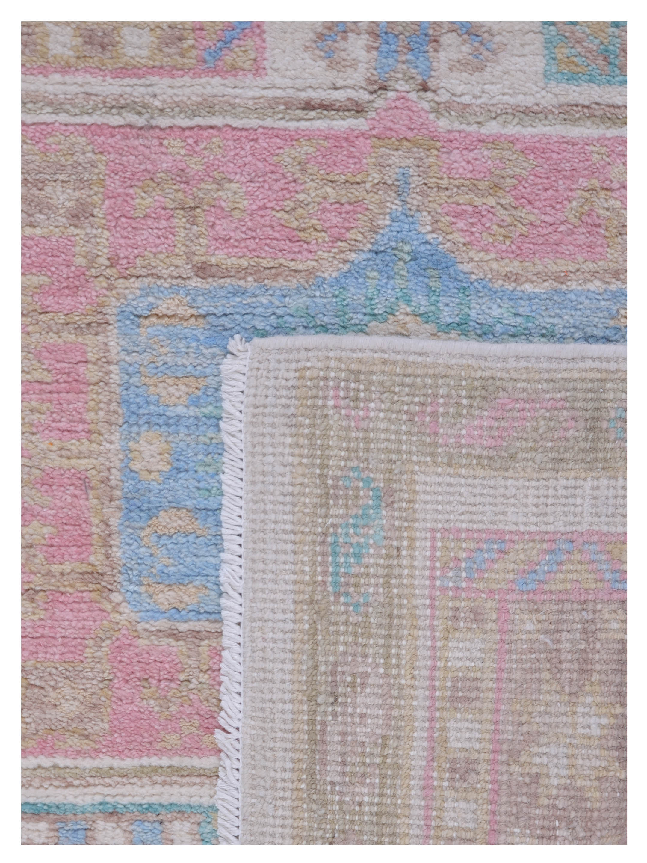 Ushak Wool Weft Hand Knotted Ivory 2x8 - Image 5 of 5