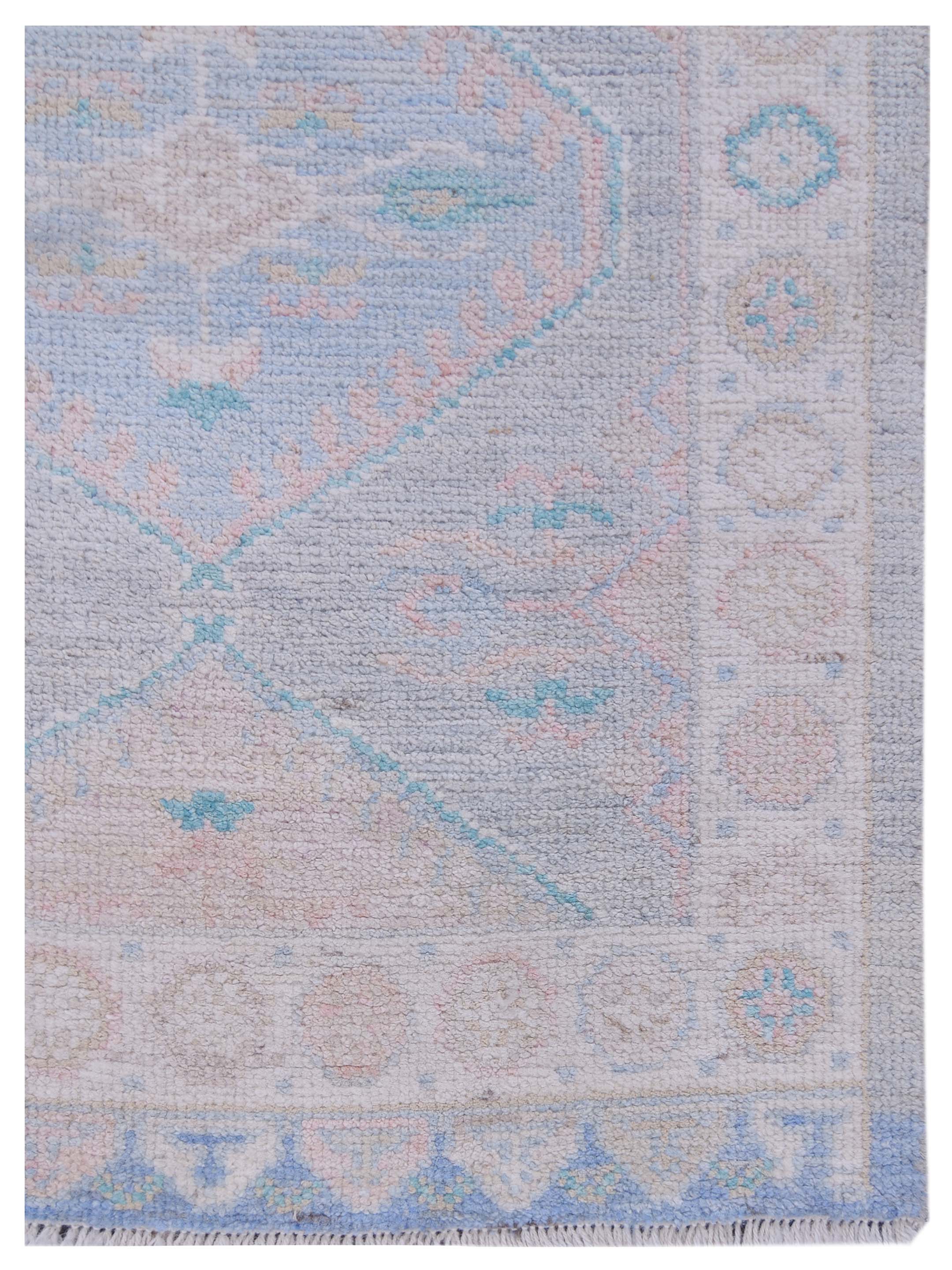 Ushak Wool Weft Hand Knotted Grey 3x12 - Image 3 of 5